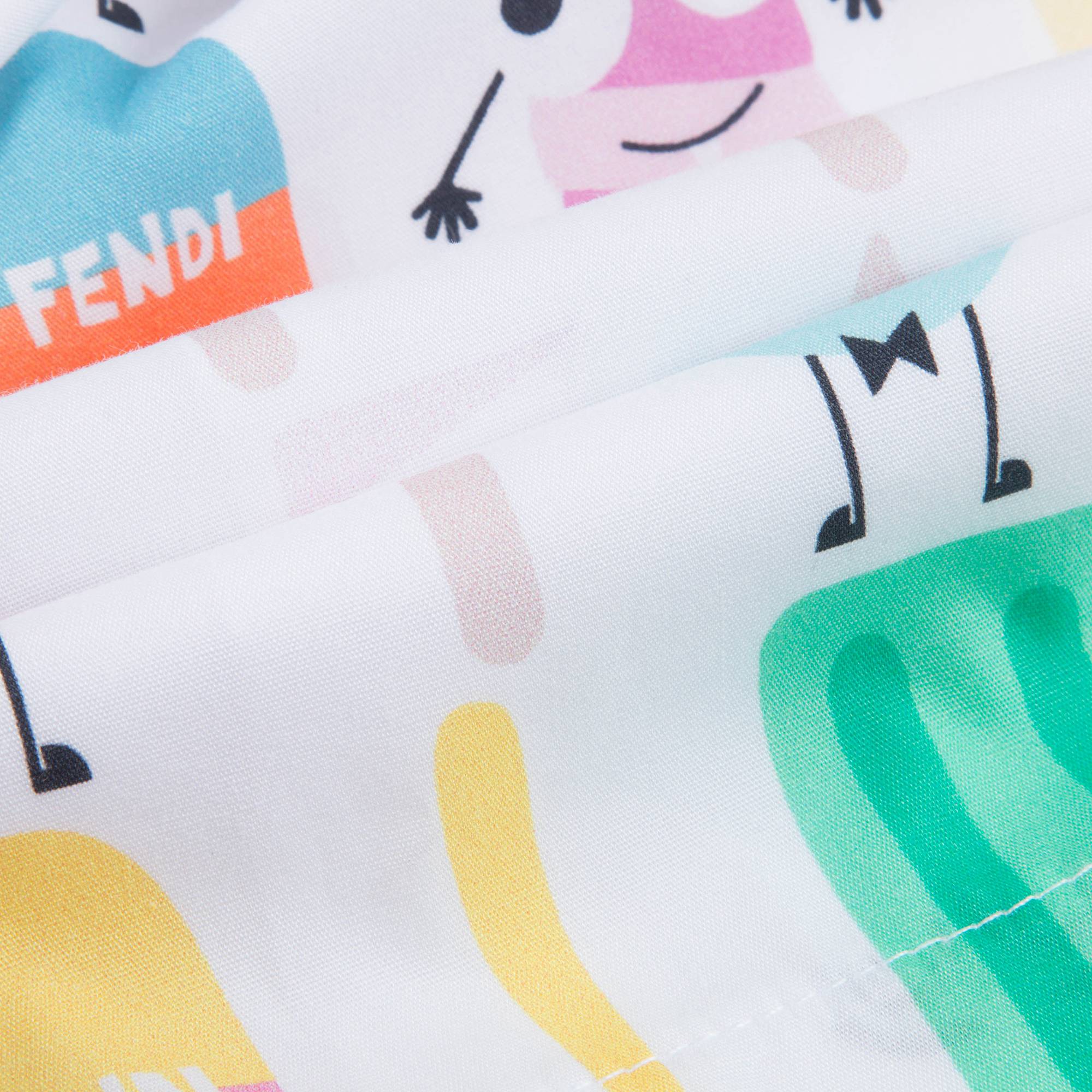 Baby Girls White & Multicolor Printed Dress