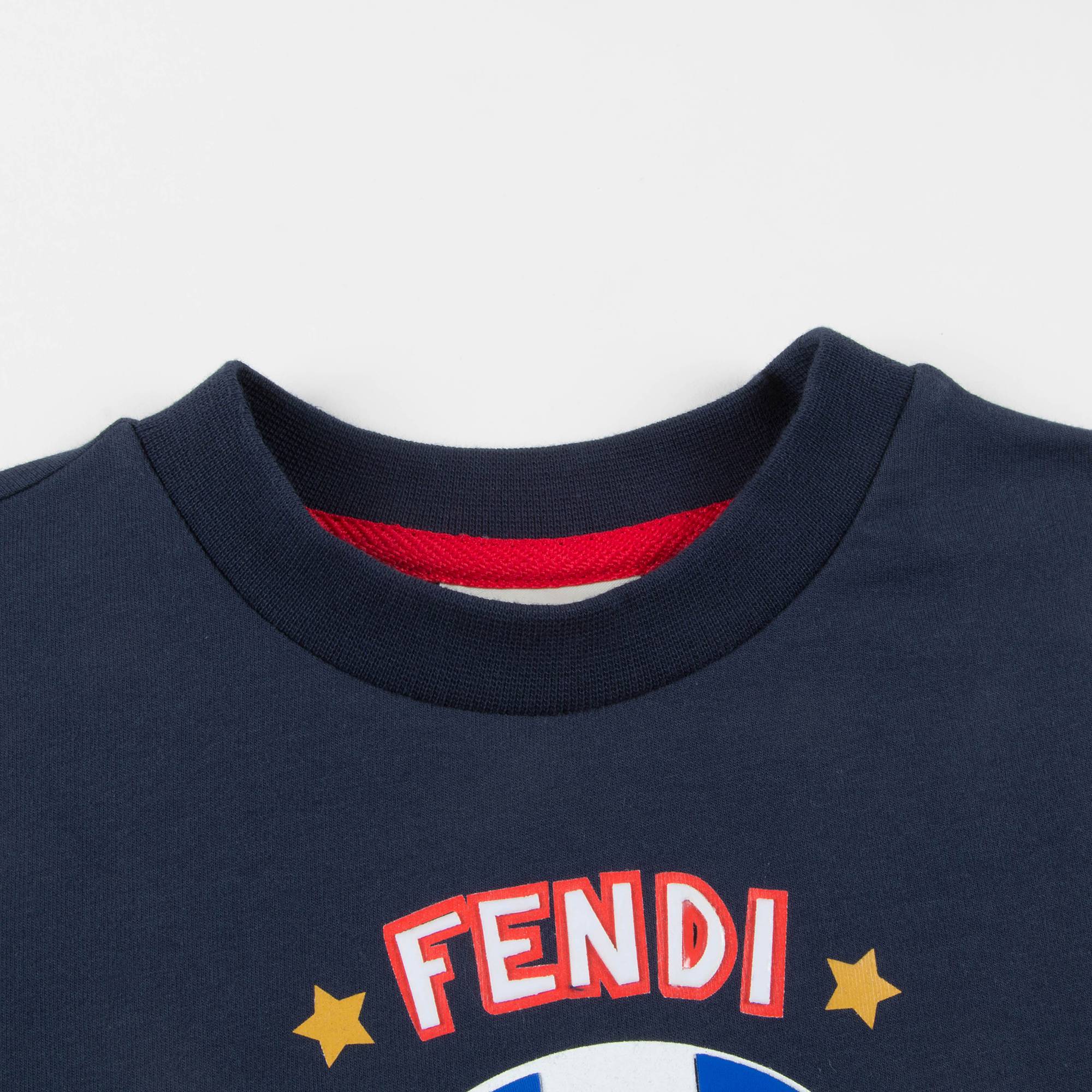Boys Blue Printed Logo Sweatshirt