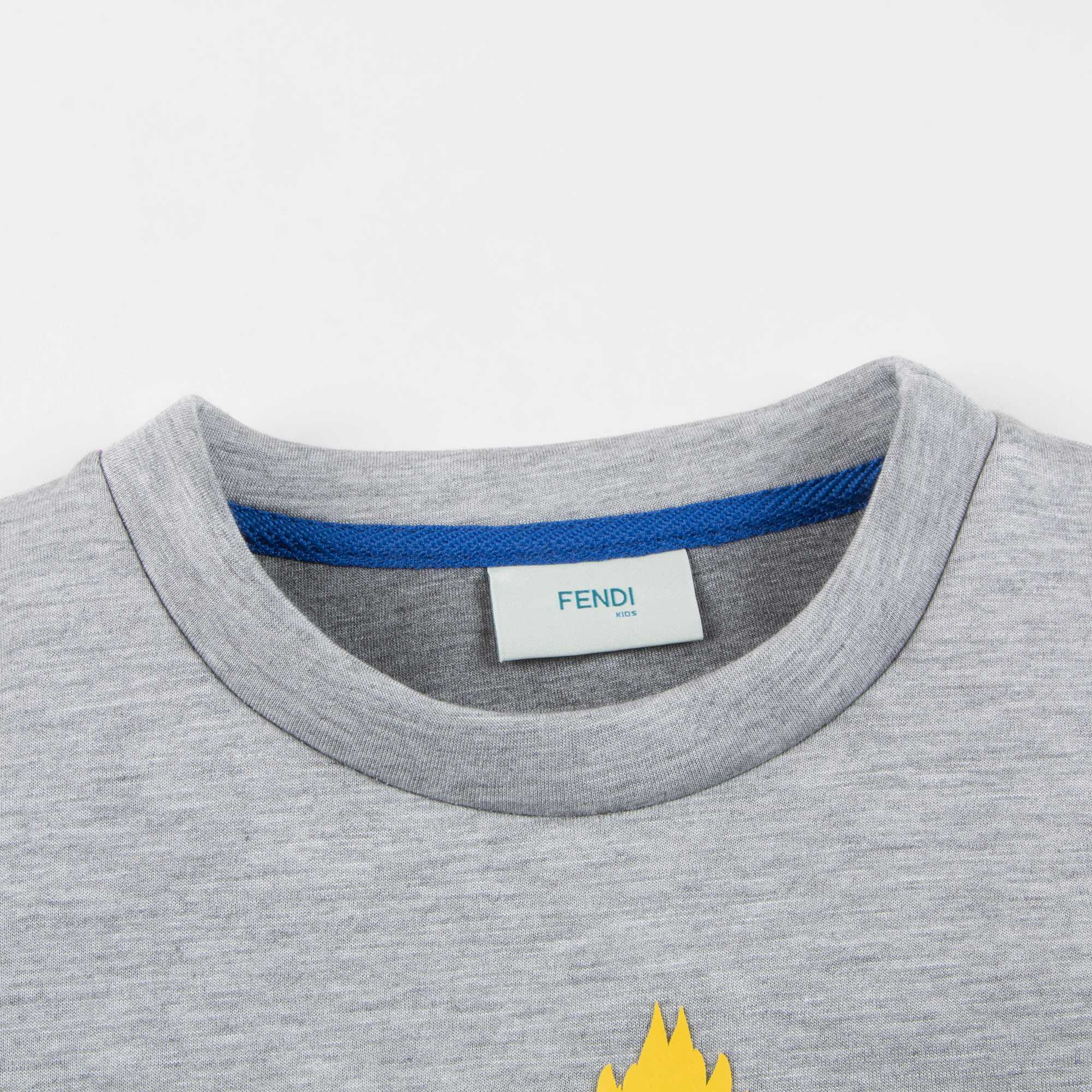 Boys Grey Printed Cotton Sweatshirt