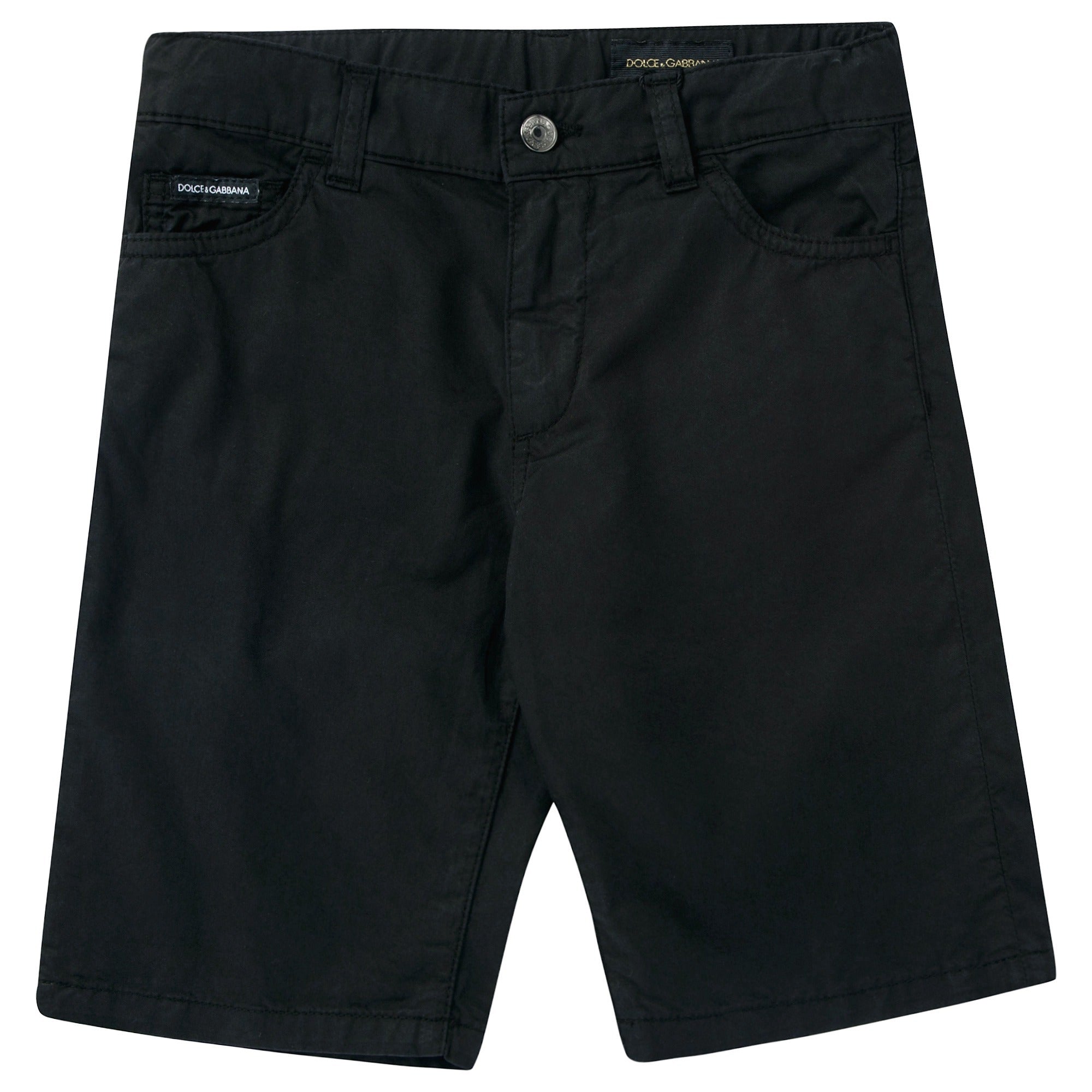 Boys Black Denim Shorts
