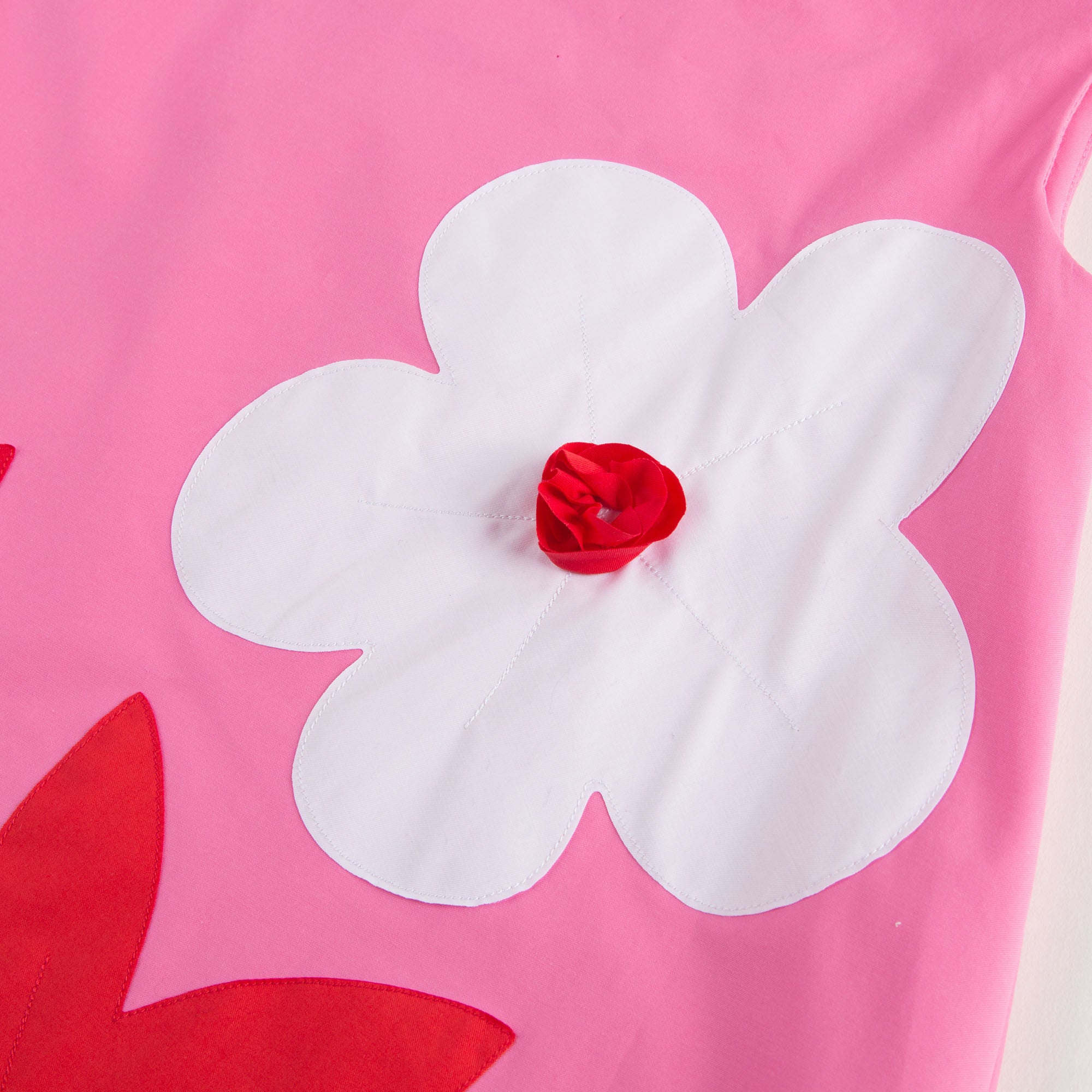 Girls Pink Flowers Printed Dress