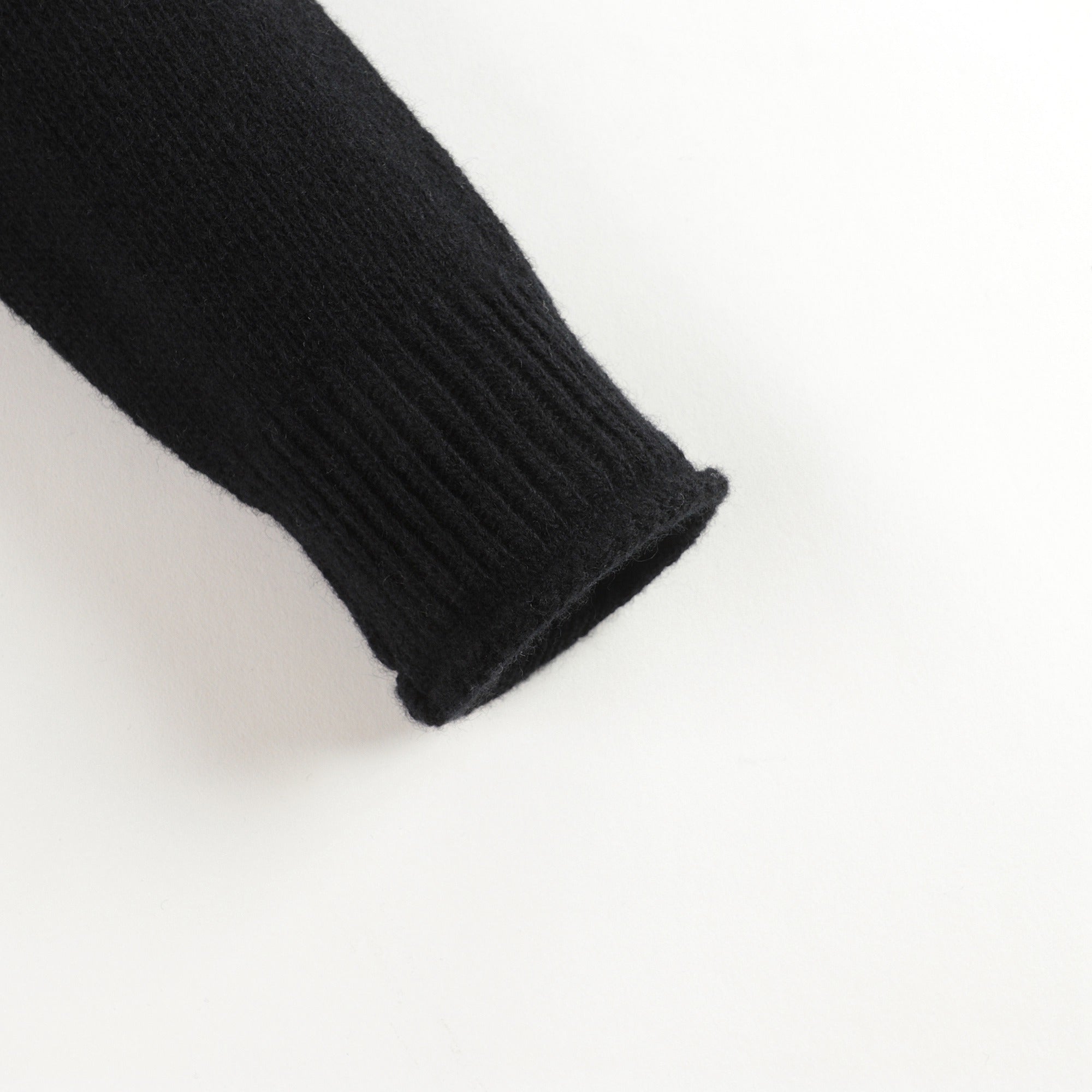 Boys Black & Grey Jacquard Wool Sweater
