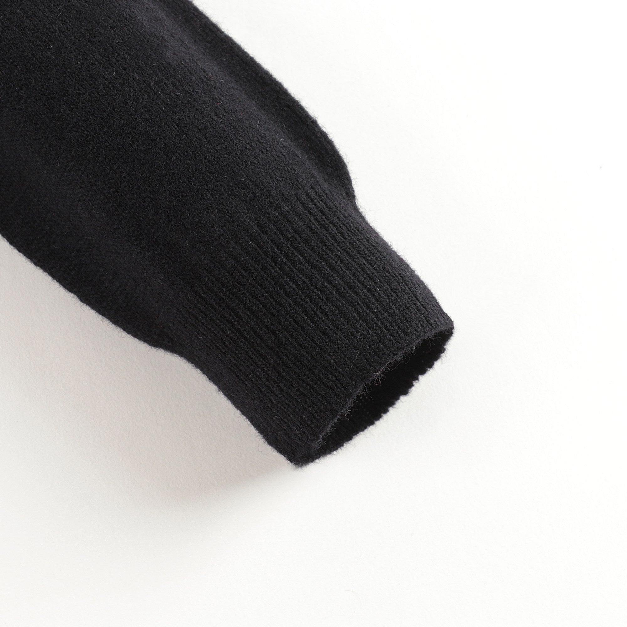 Boys Black & Grey Logo Wool Sweater