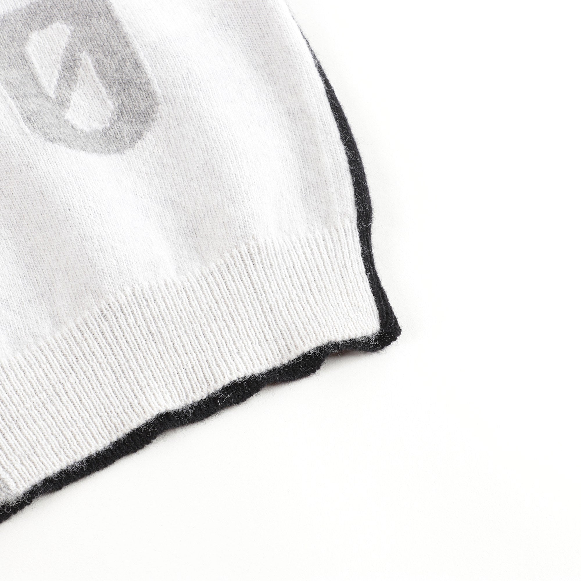 Boys Black & Grey Logo Wool Sweater