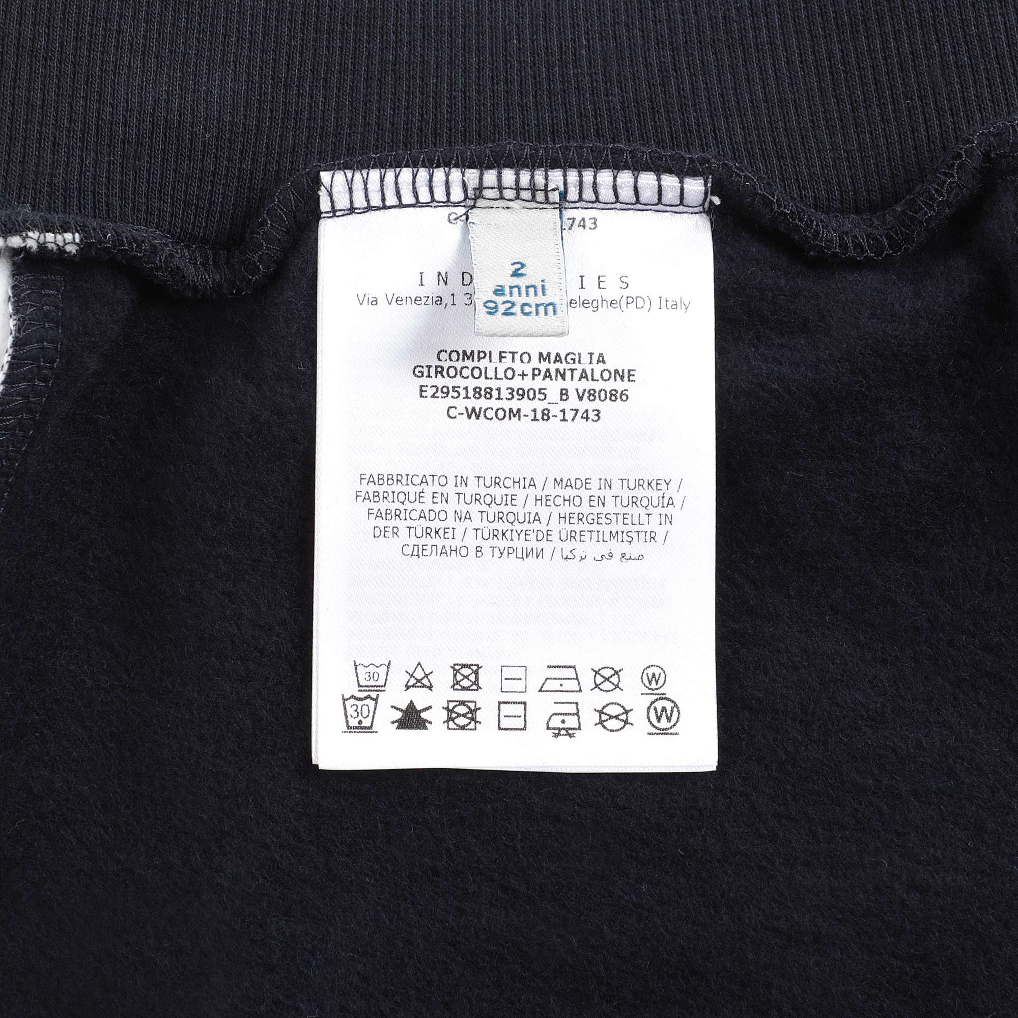 Baby Boys Blue & Black Cotton Set