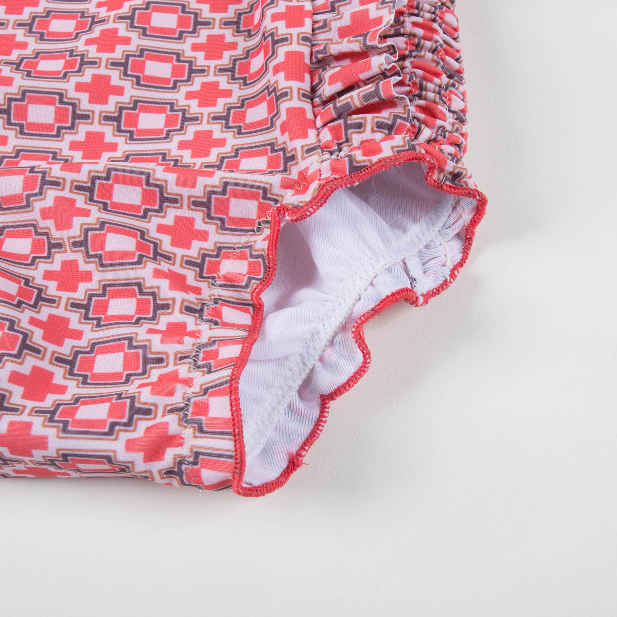 Baby Girls Red Kaleido Print Jersey Swimsuit