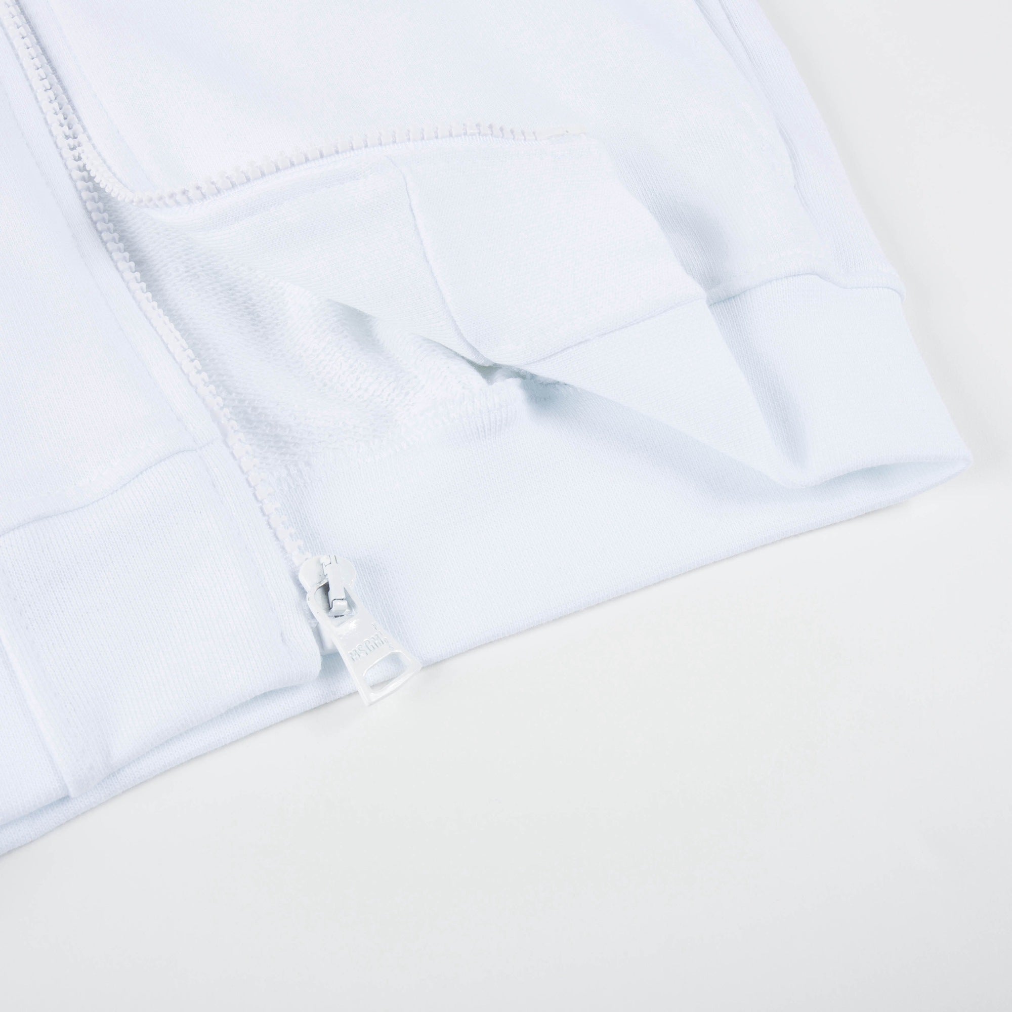 Boys White Cotton Flceece Bomber