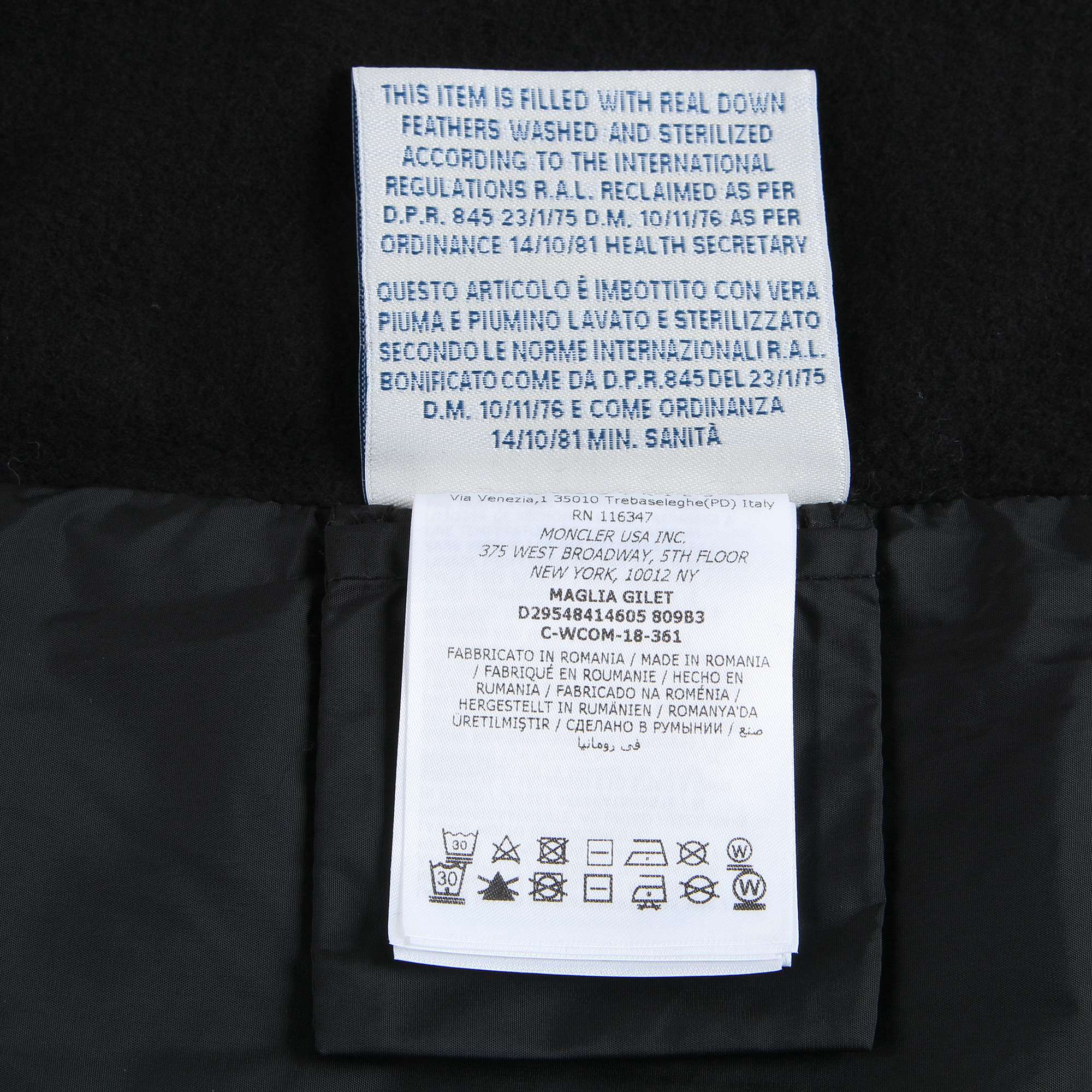 Boys Black "MAGLIA" Gilet