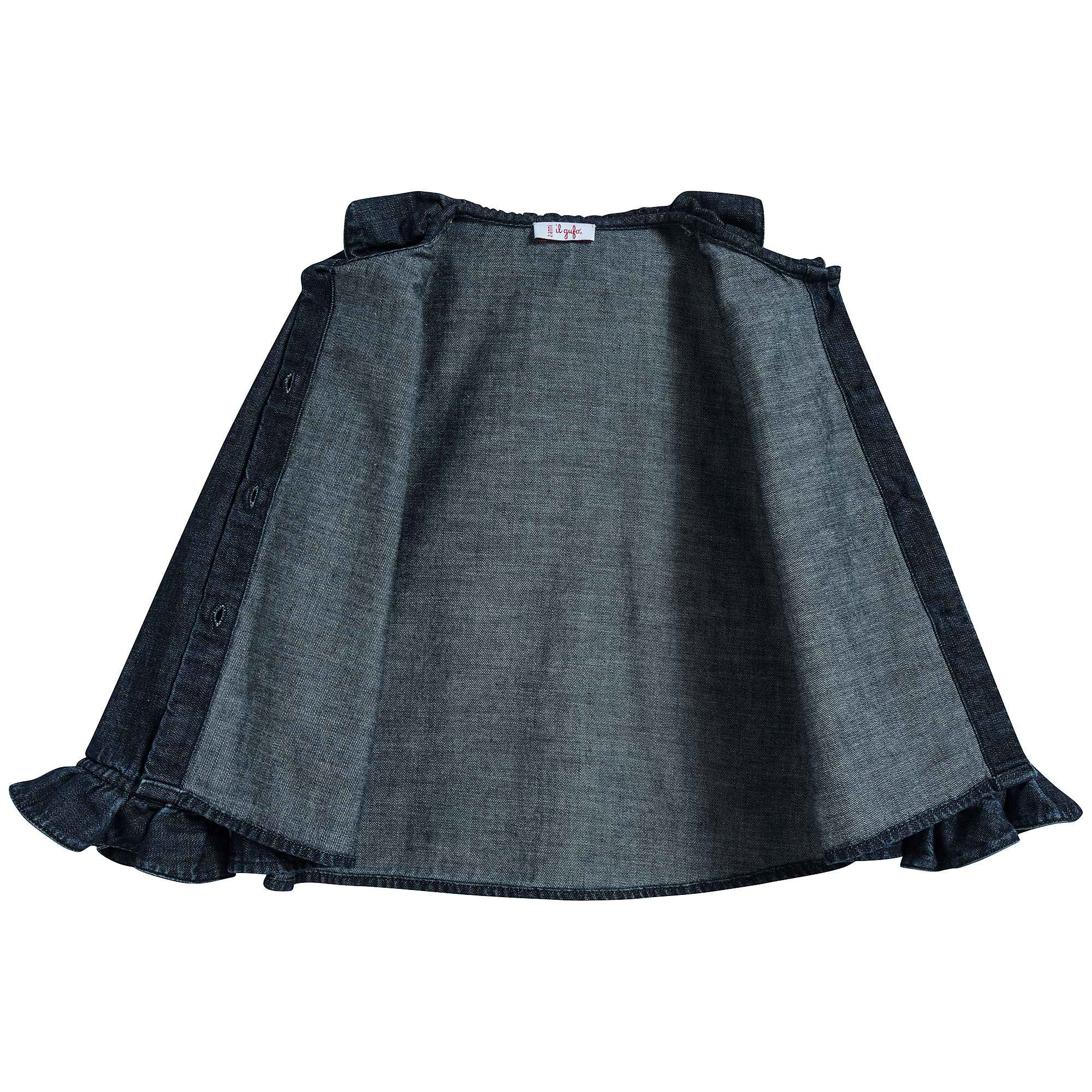 Girls Dark Blue Cotton Shirt