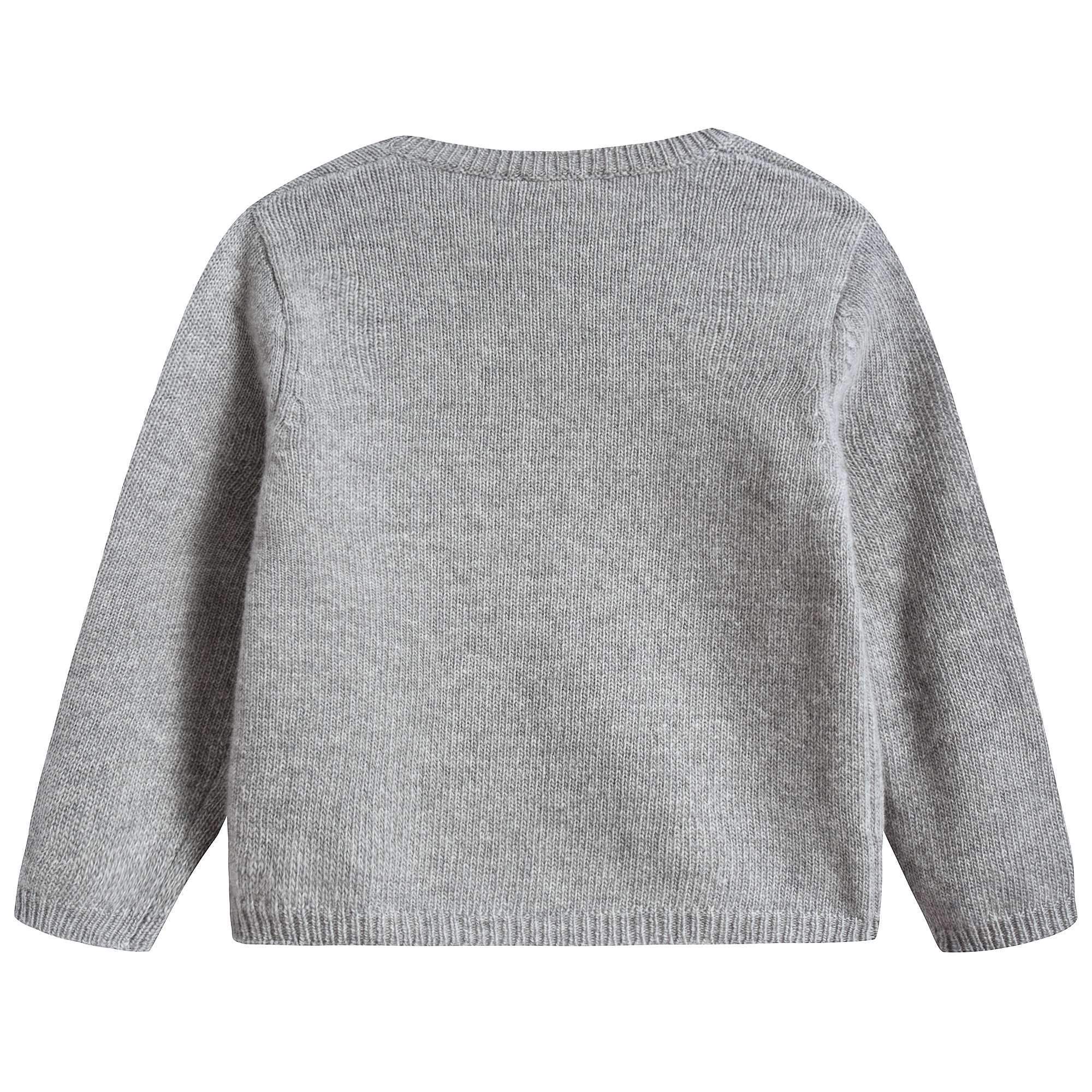 Girls Grey Wool Sweater