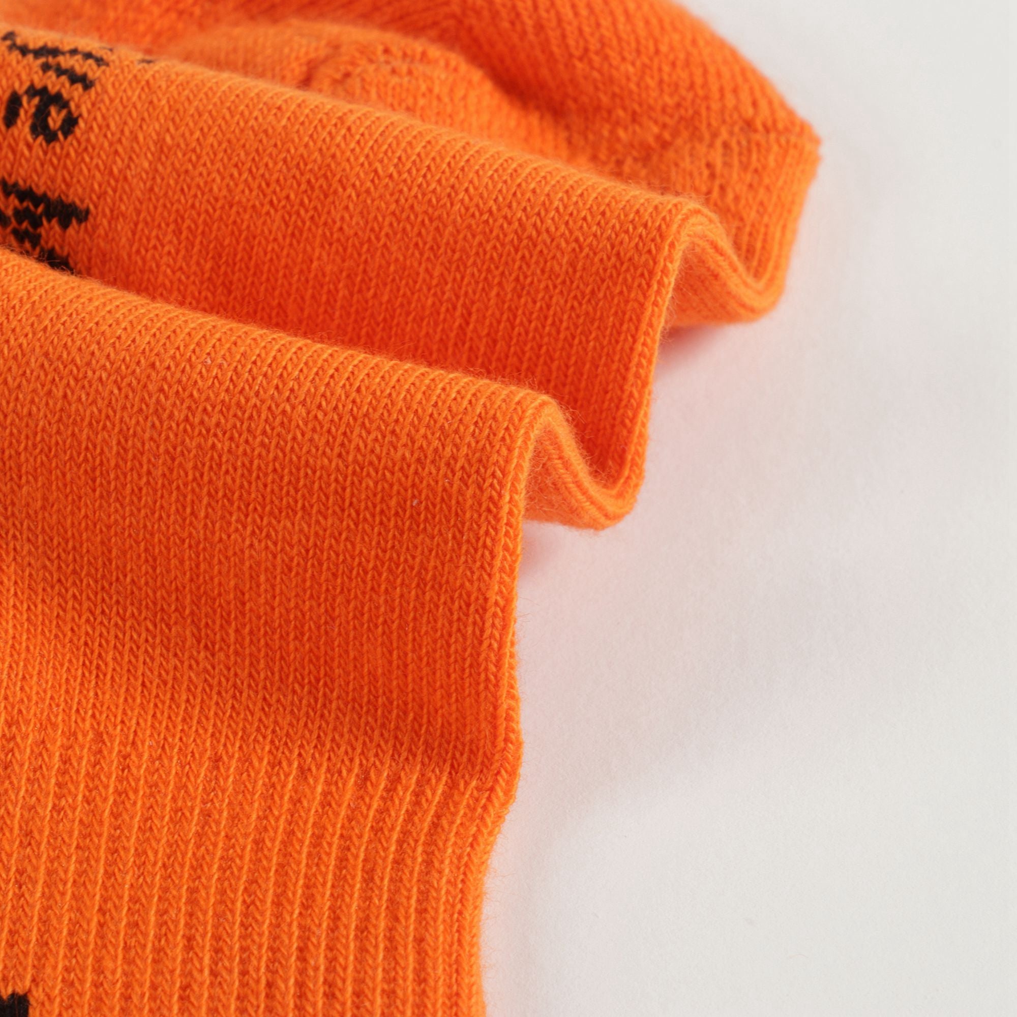 Boys & Girls Orange Logo Cotton Socks
