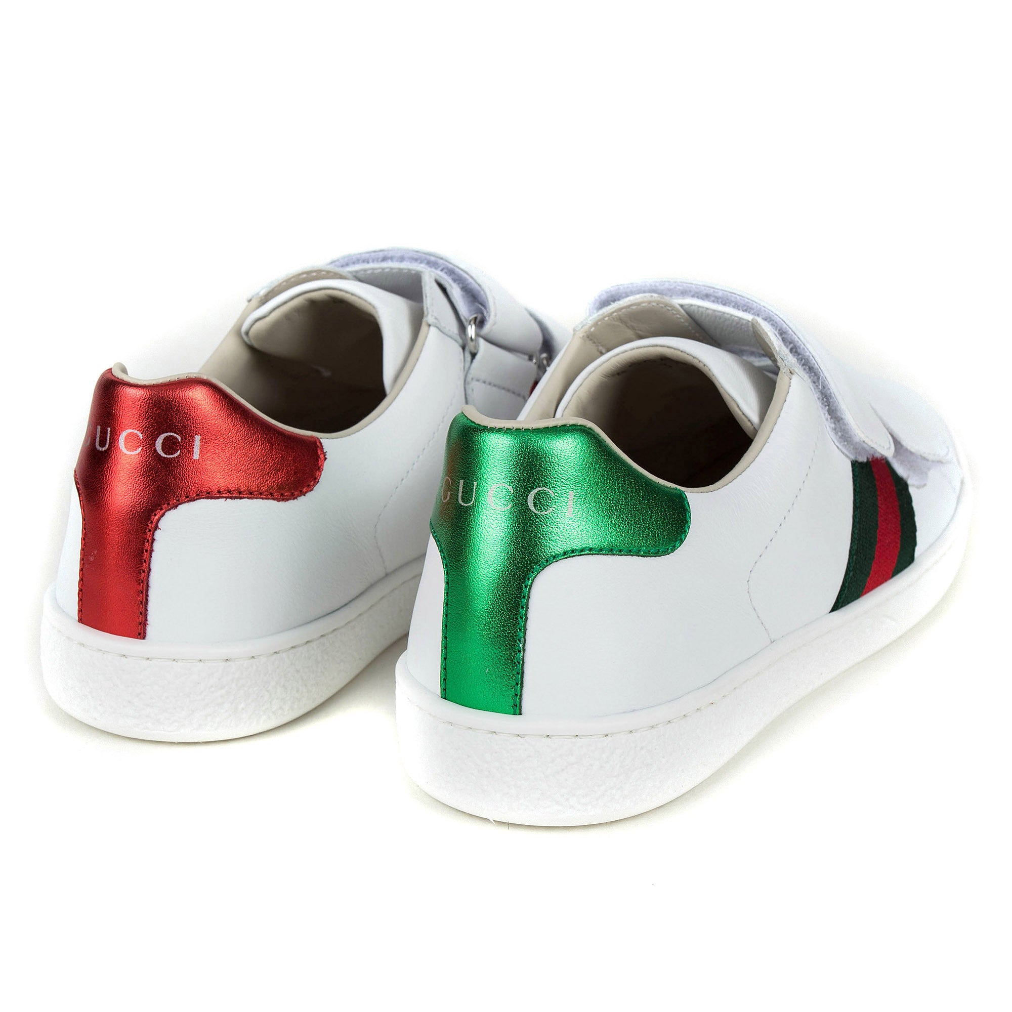 Boys & Girls White Leather Trainers