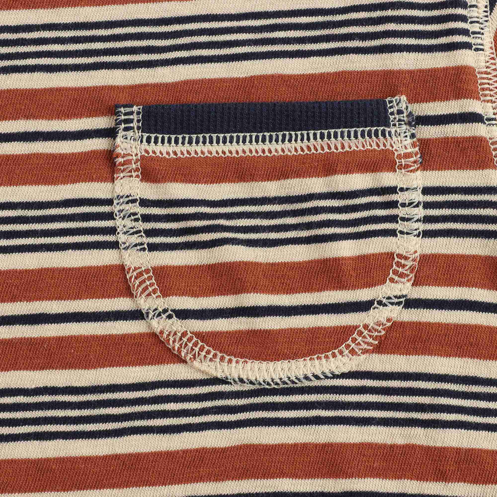 Boys Toffee Stripes Cotton T-shirt
