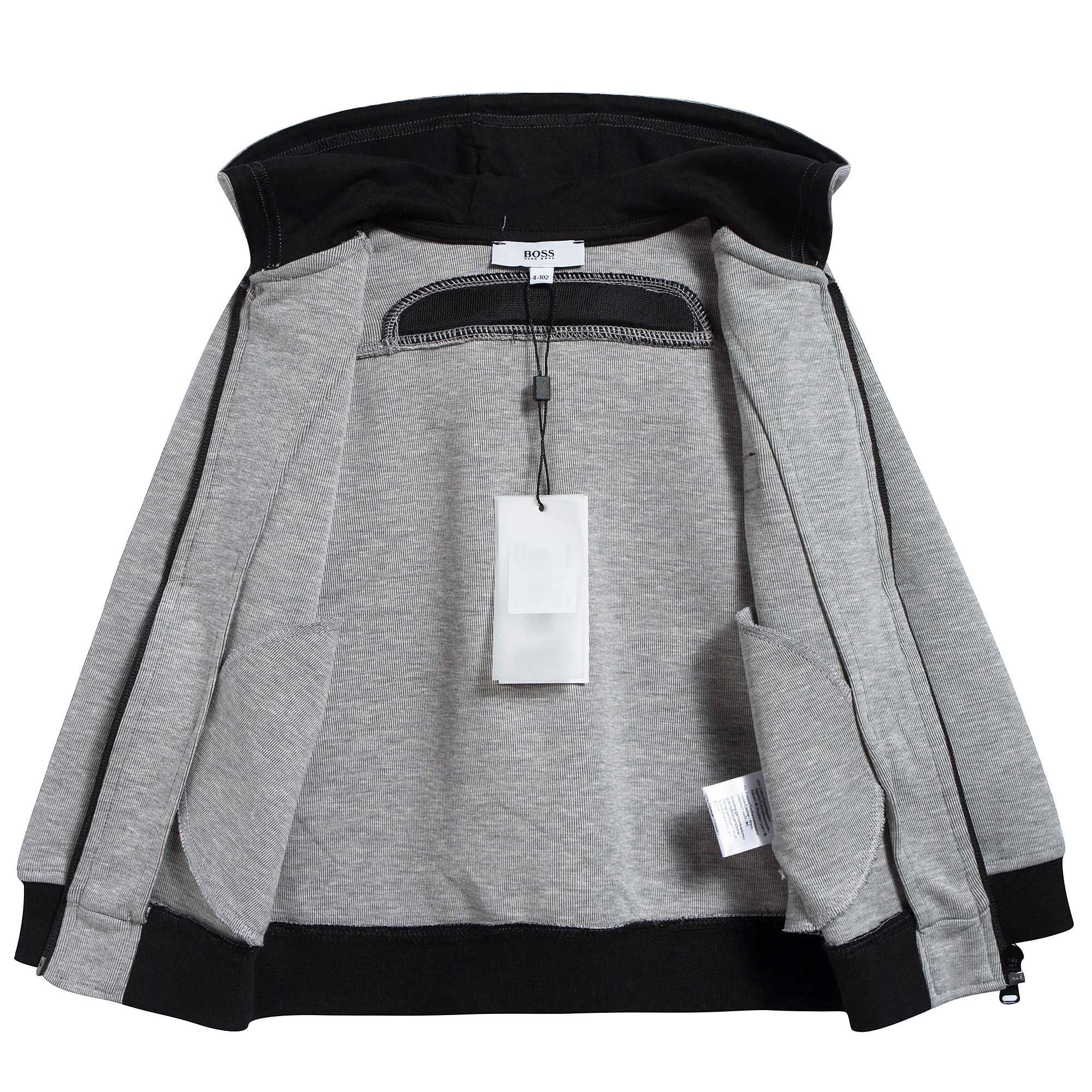 Boys Grey Cotton Cardigan Jogging