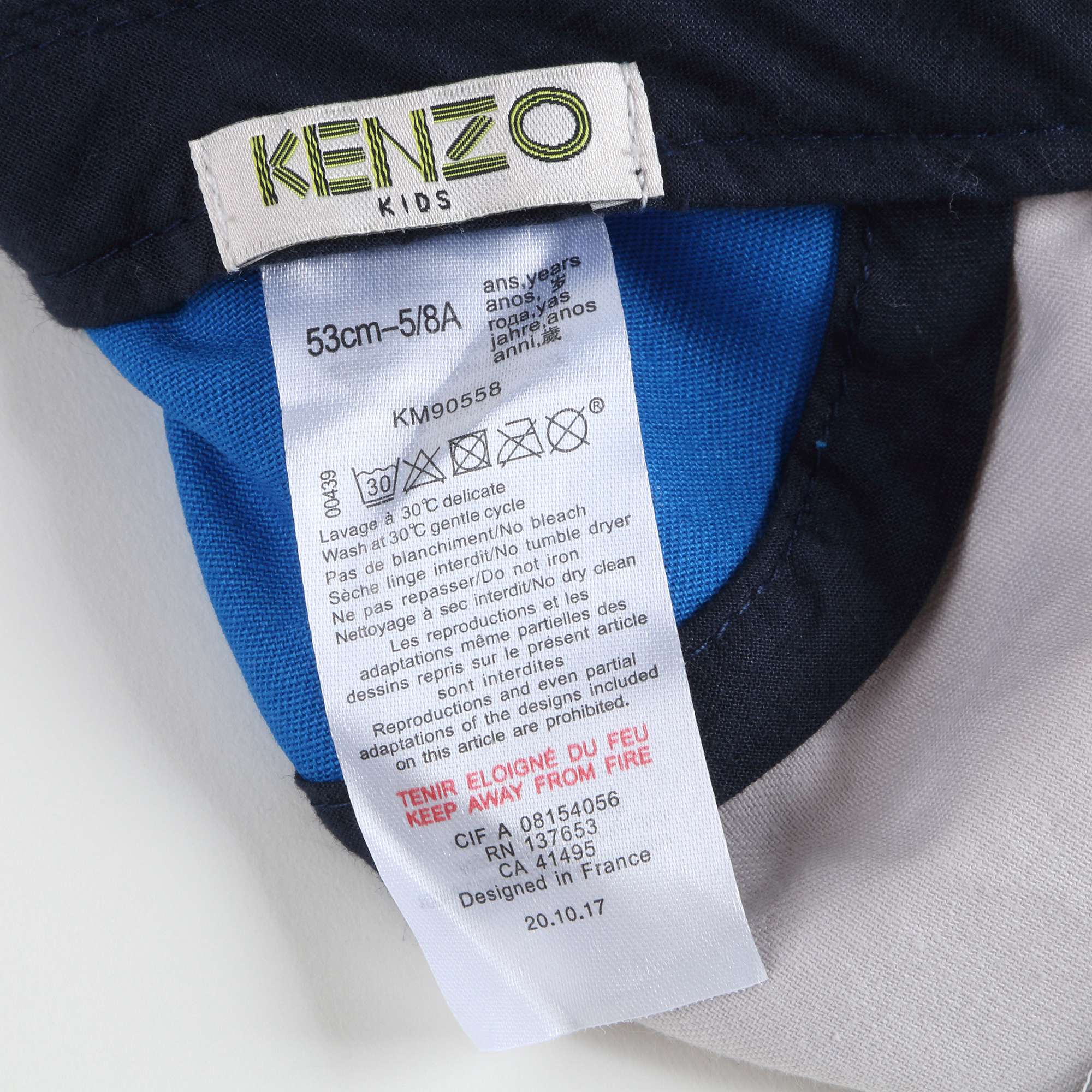 Boys Vivid Blue Logo Cotton Hat
