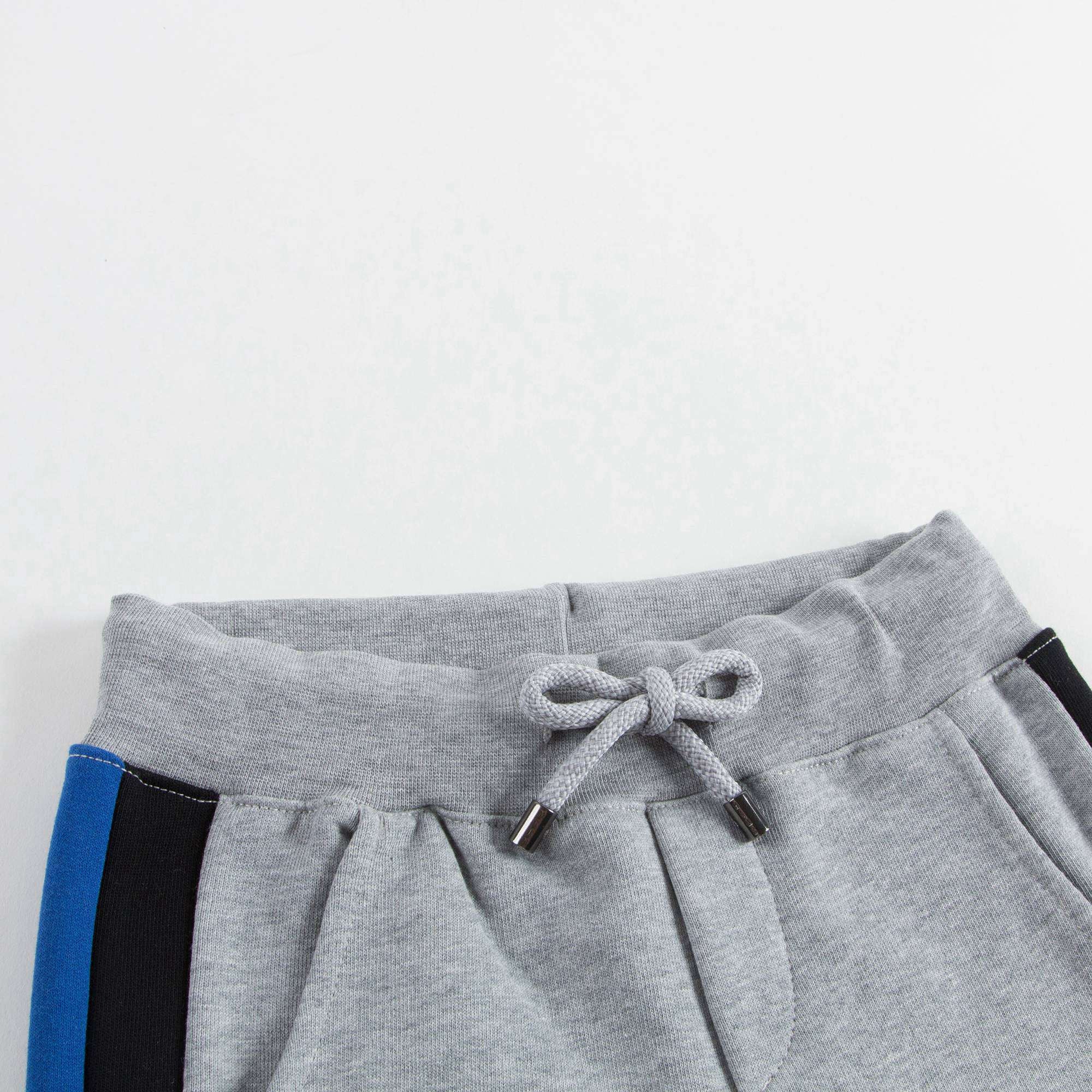 Boys Grey Cotton Tracksuit Trousers