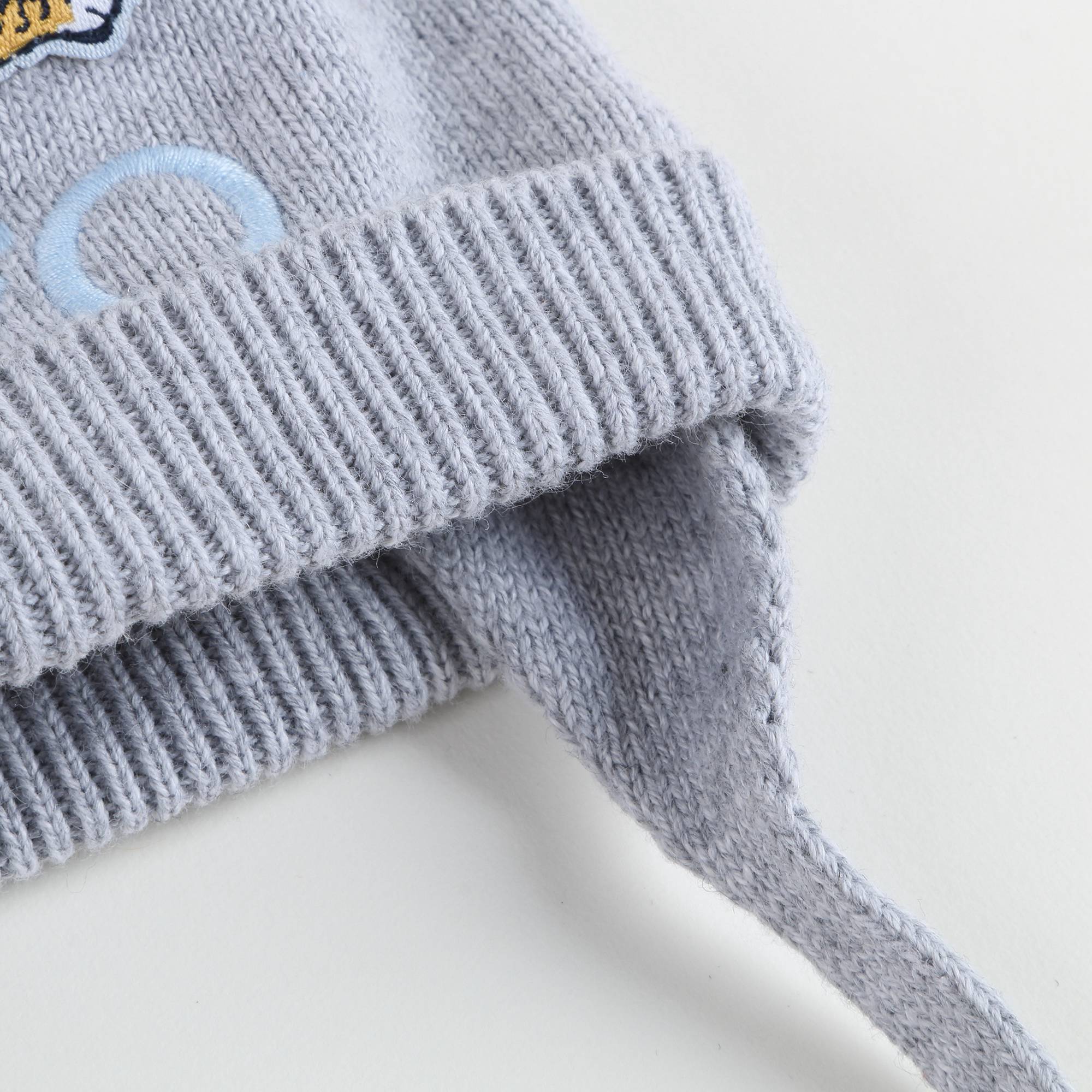 Baby Boys Marl Grey Cotton Hat