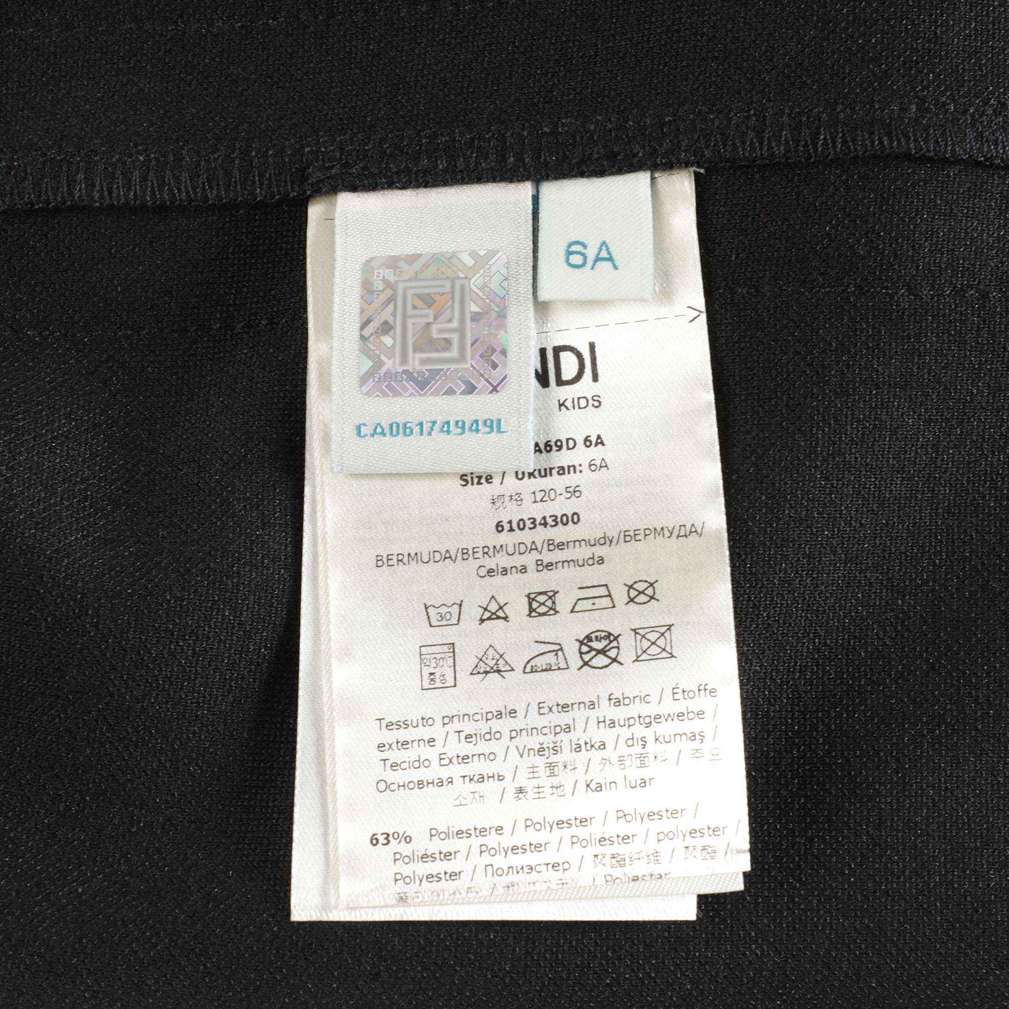 Boys Black FF Logo Shorts