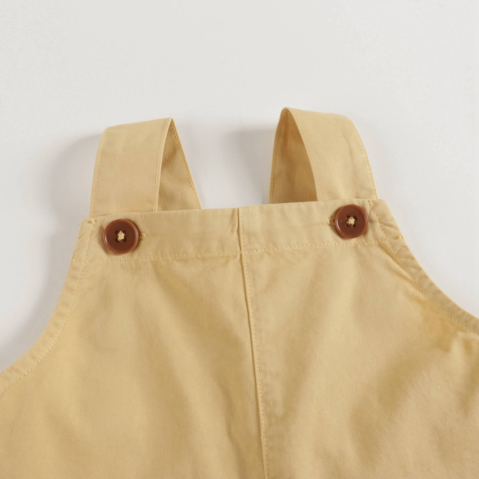 Baby Boys & Girls Yellow Cotton Trousers