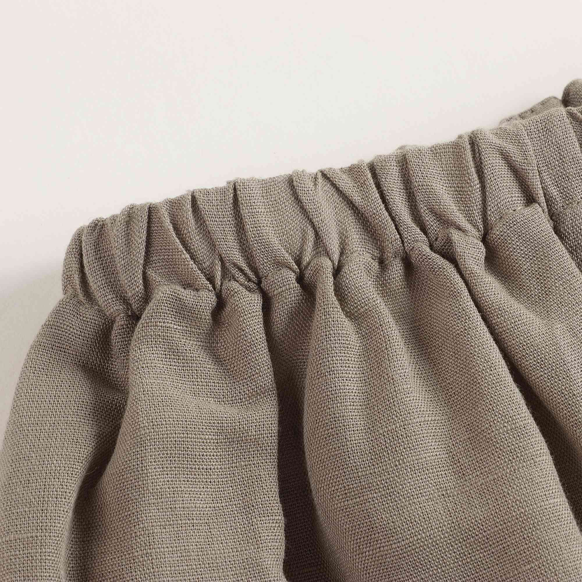Boys & Girls Brown Linen Trousers