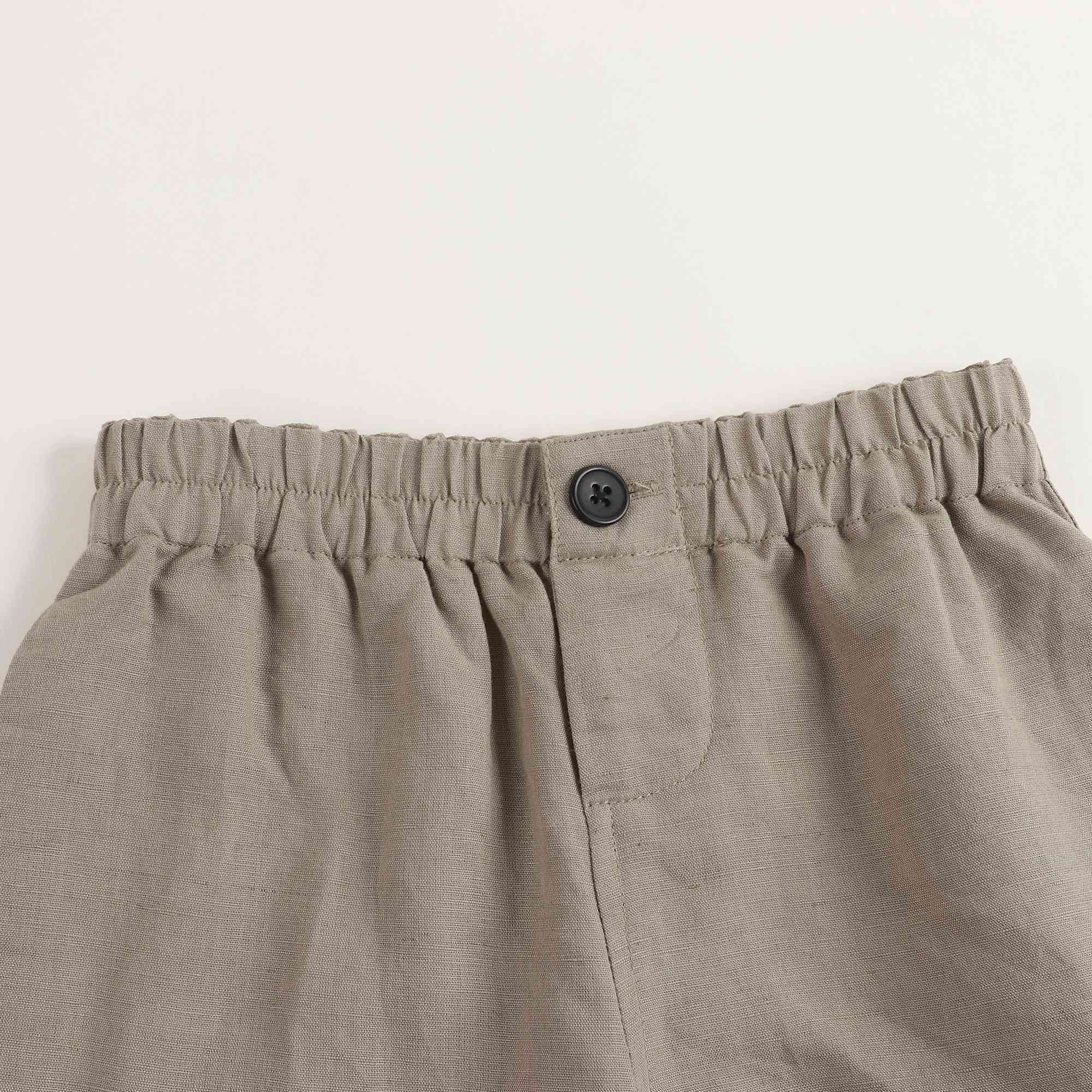 Boys & Girls Brown Linen Short
