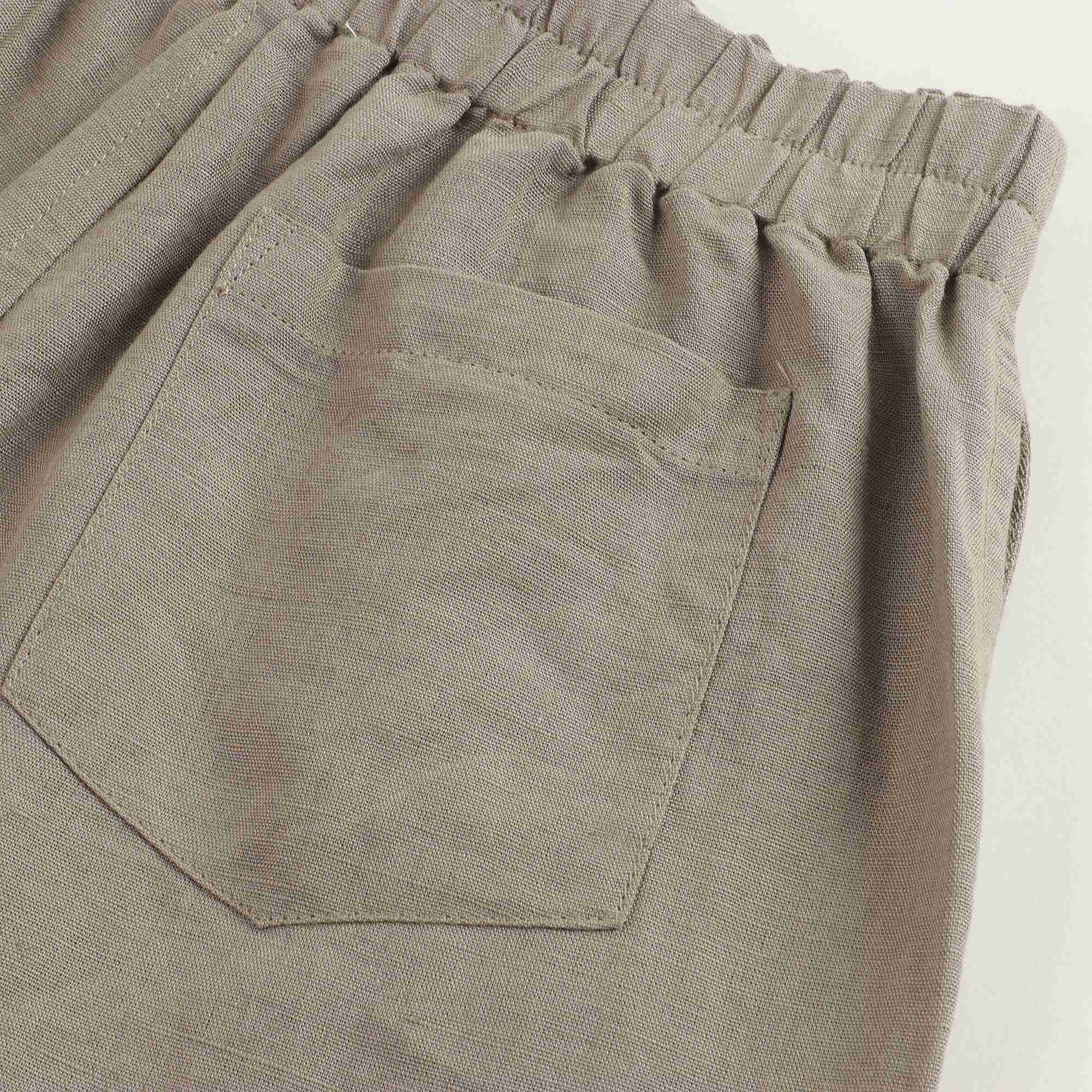Boys & Girls Brown Linen Short