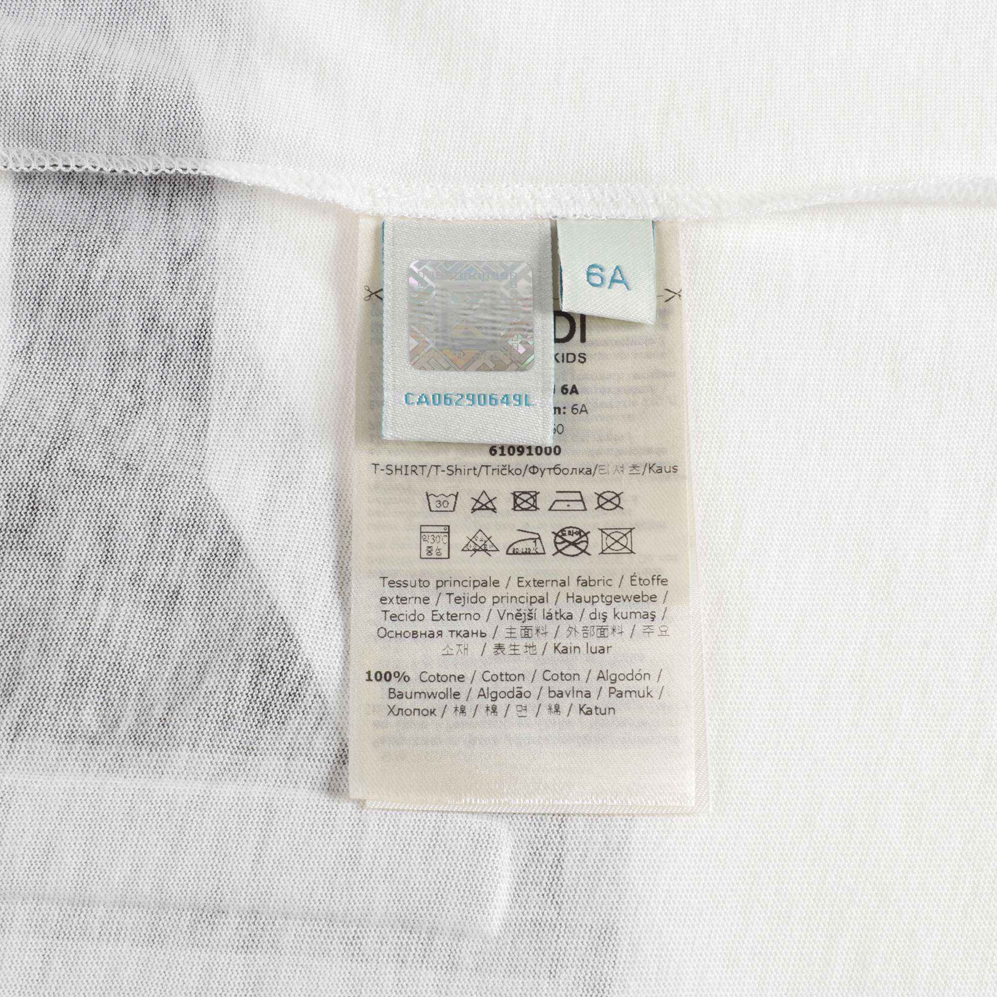 Boys White Cotton T-shirt