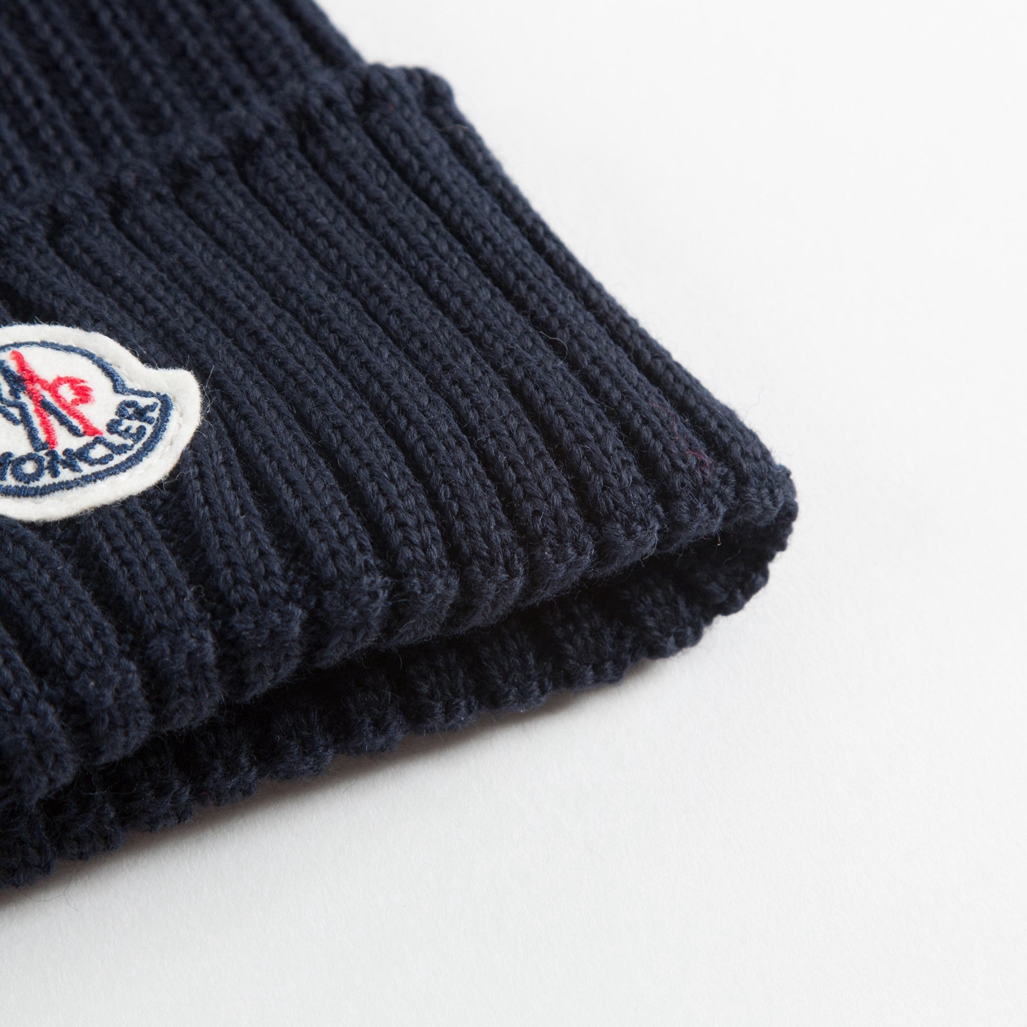 Boys & Girls Navy Blue Knitted Hat With Fur Pom-Pom Trim
