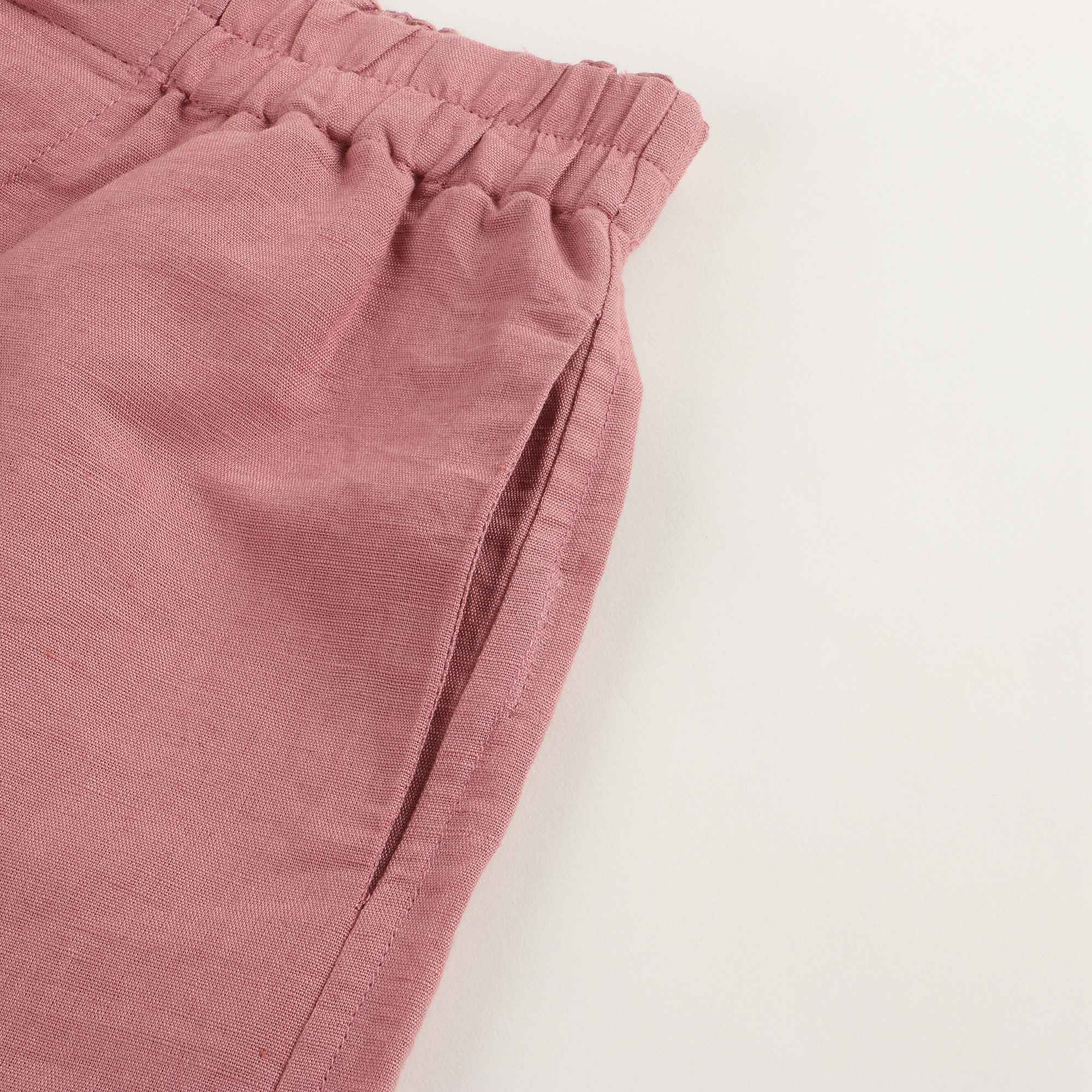 Boys & Girls Brick Red Linen Short