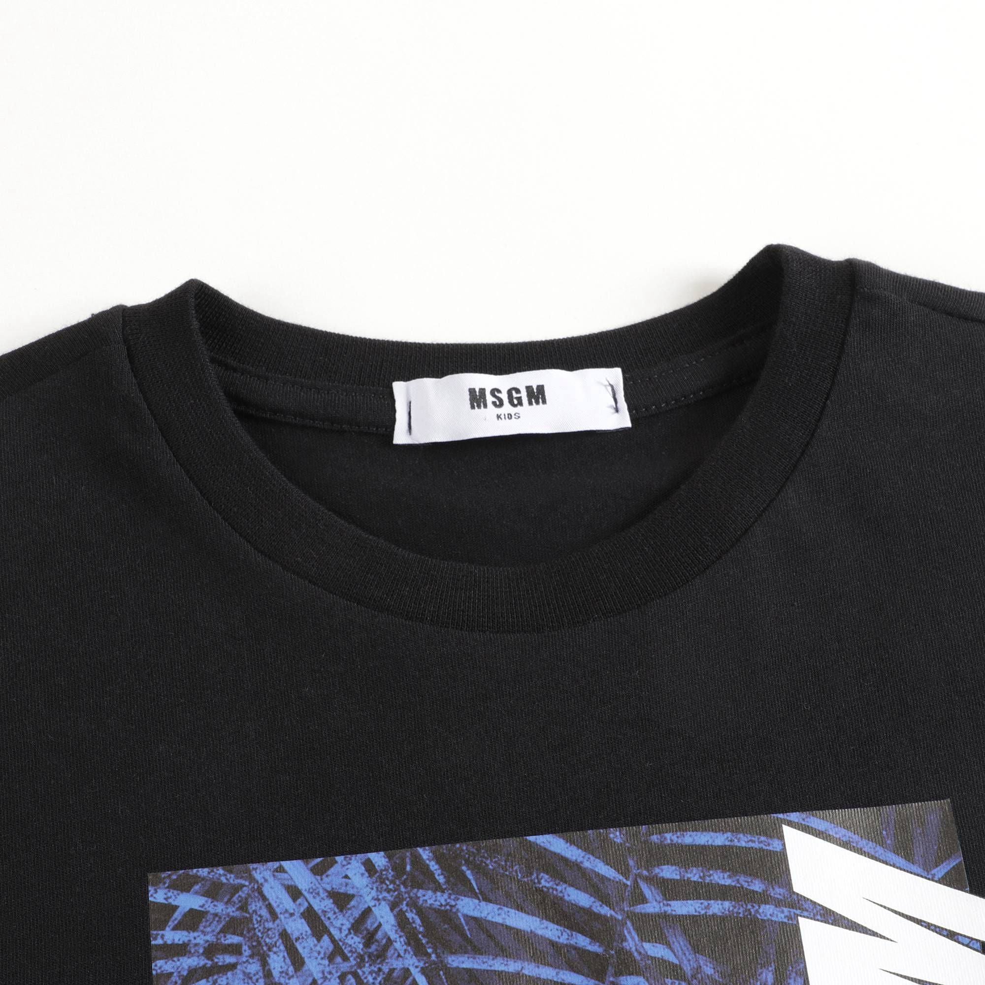 Boys Black Cotton T-shirt