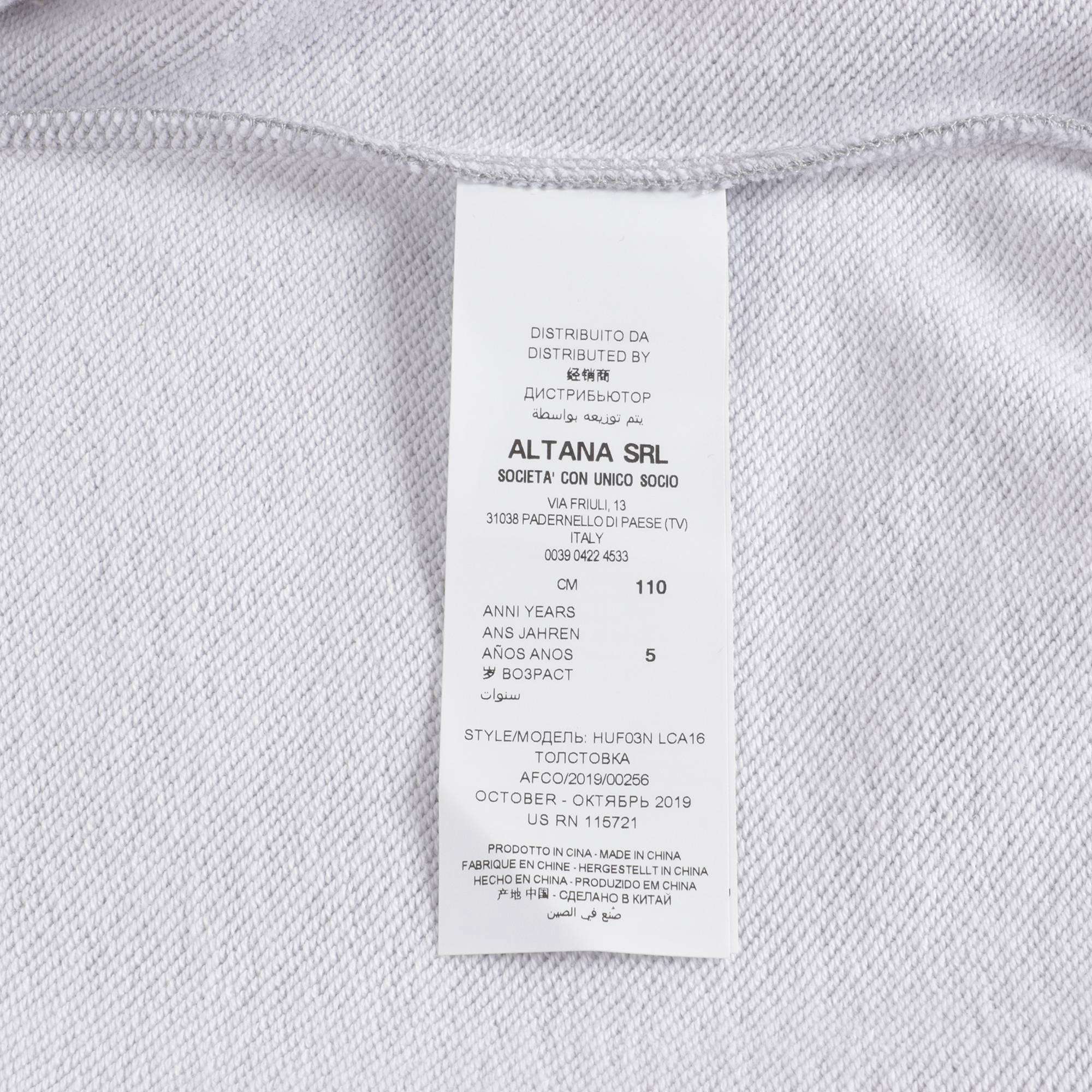 Boys Grey Logo Cotton Sweatshirt