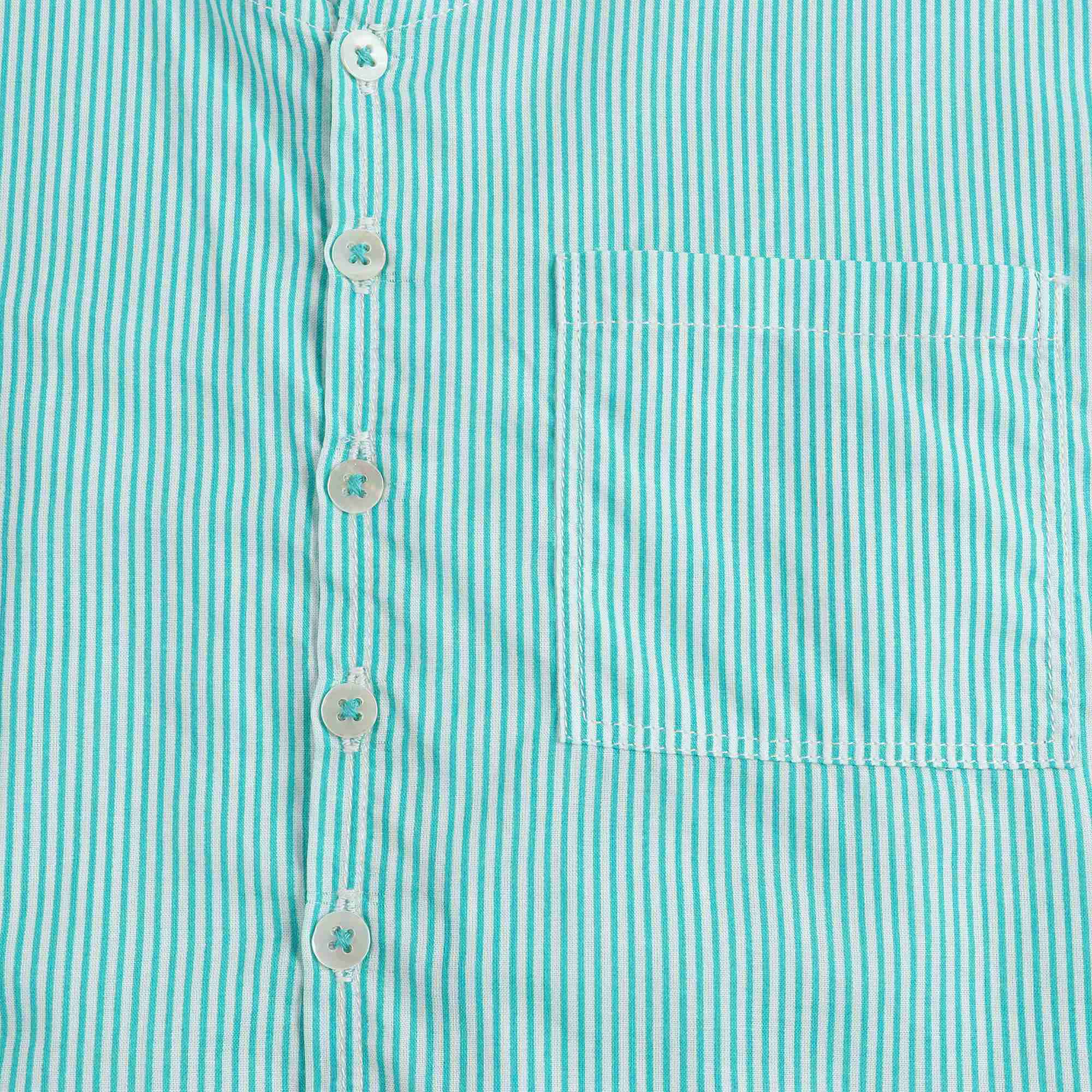 Boys Mint Stripes Cotton Shirt