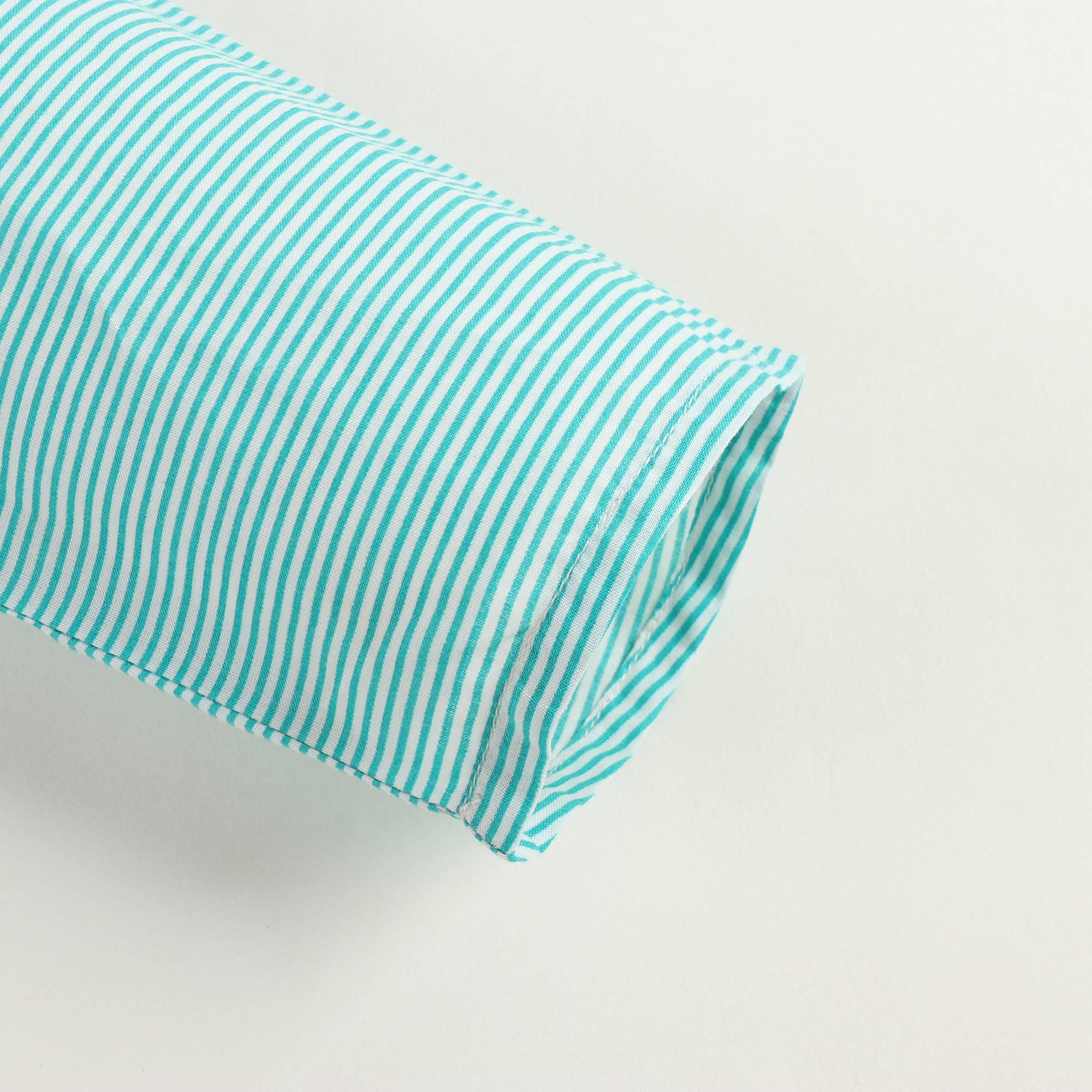 Boys Mint Stripes Cotton Shirt