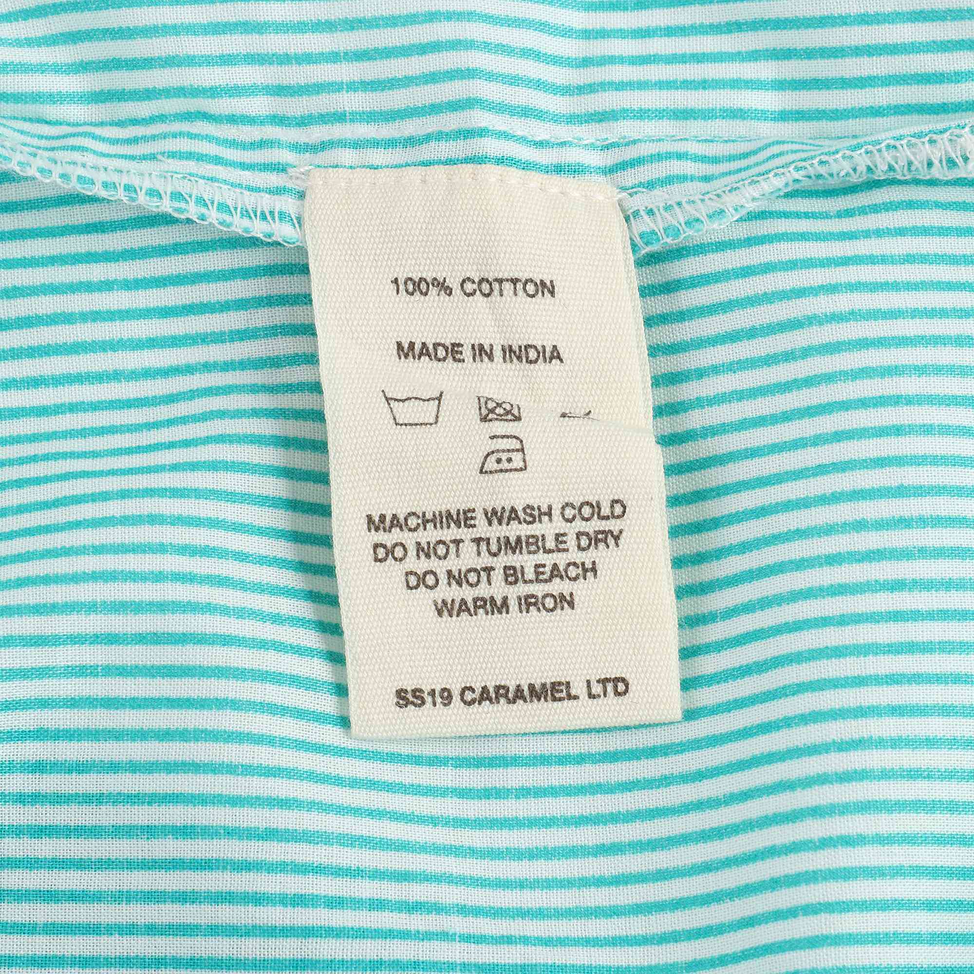 Boys Mint Stripes Cotton Shirt