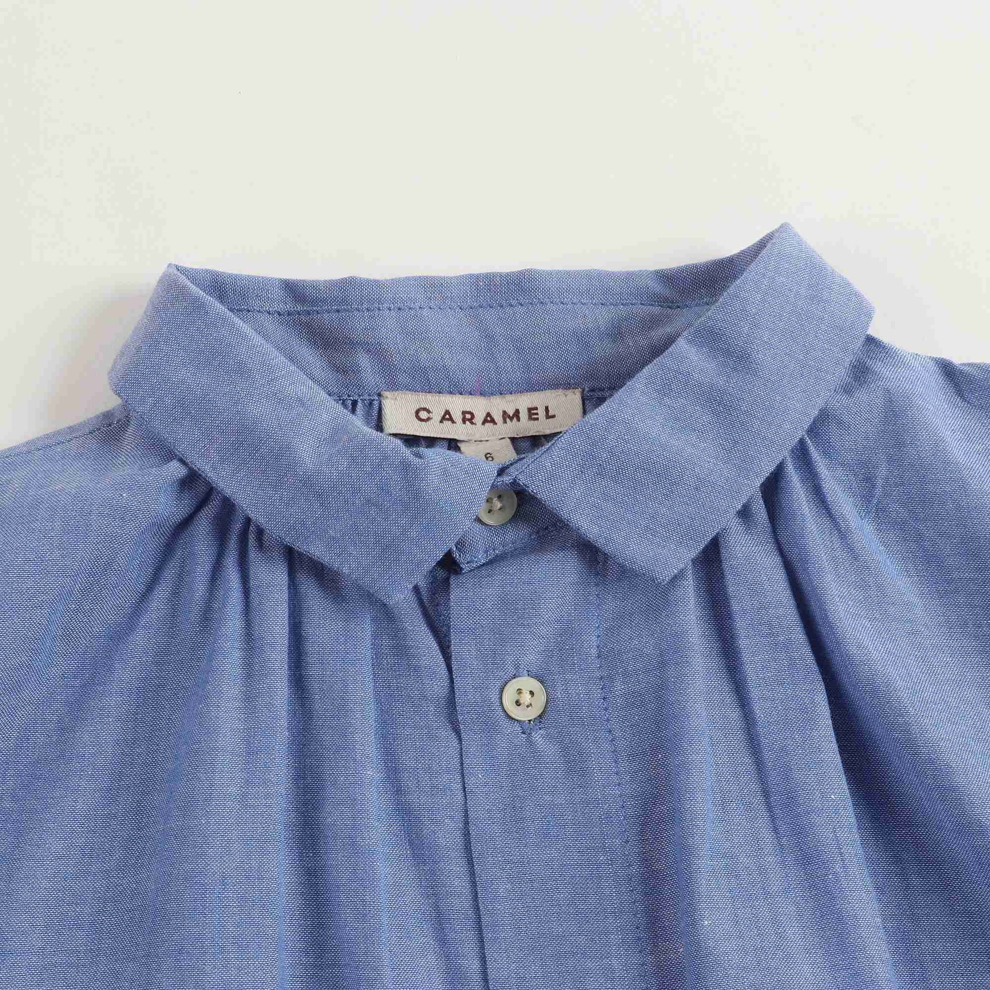Boys Cornflower Blue Cotton Shirt