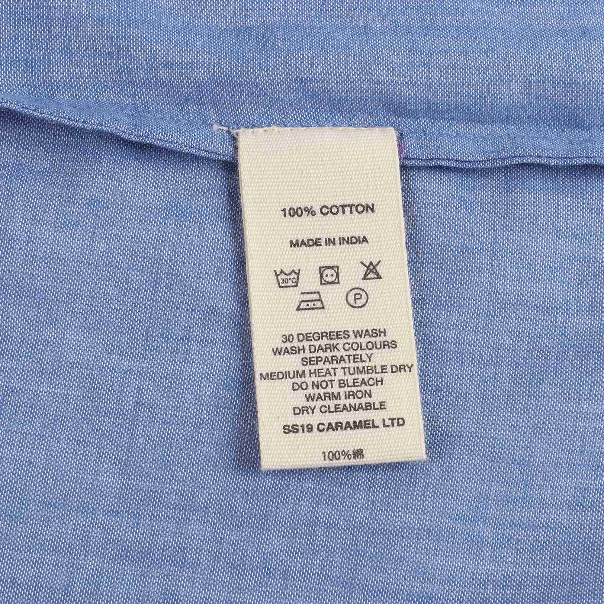 Boys Cornflower Blue Cotton Shirt