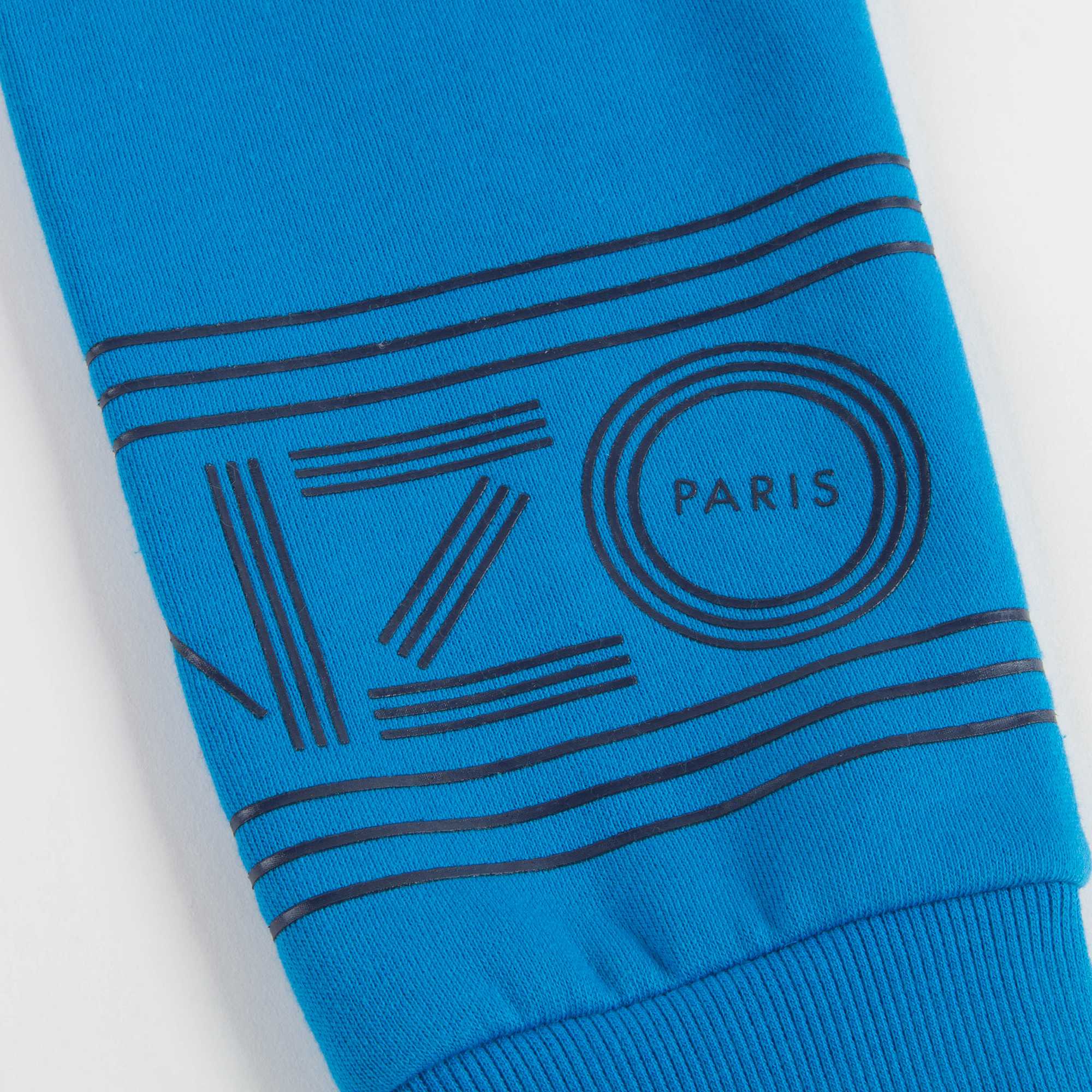 Boys Vivid Blue Logo Cotton Trousers