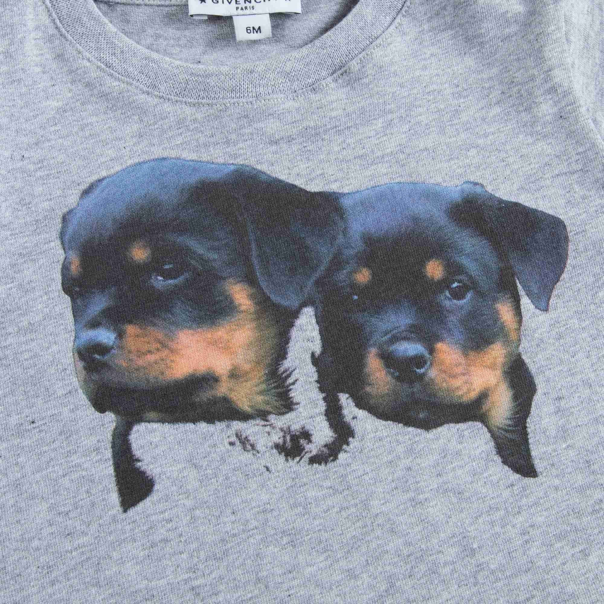 Baby Boys Grey Dogs Printed T-Shirt