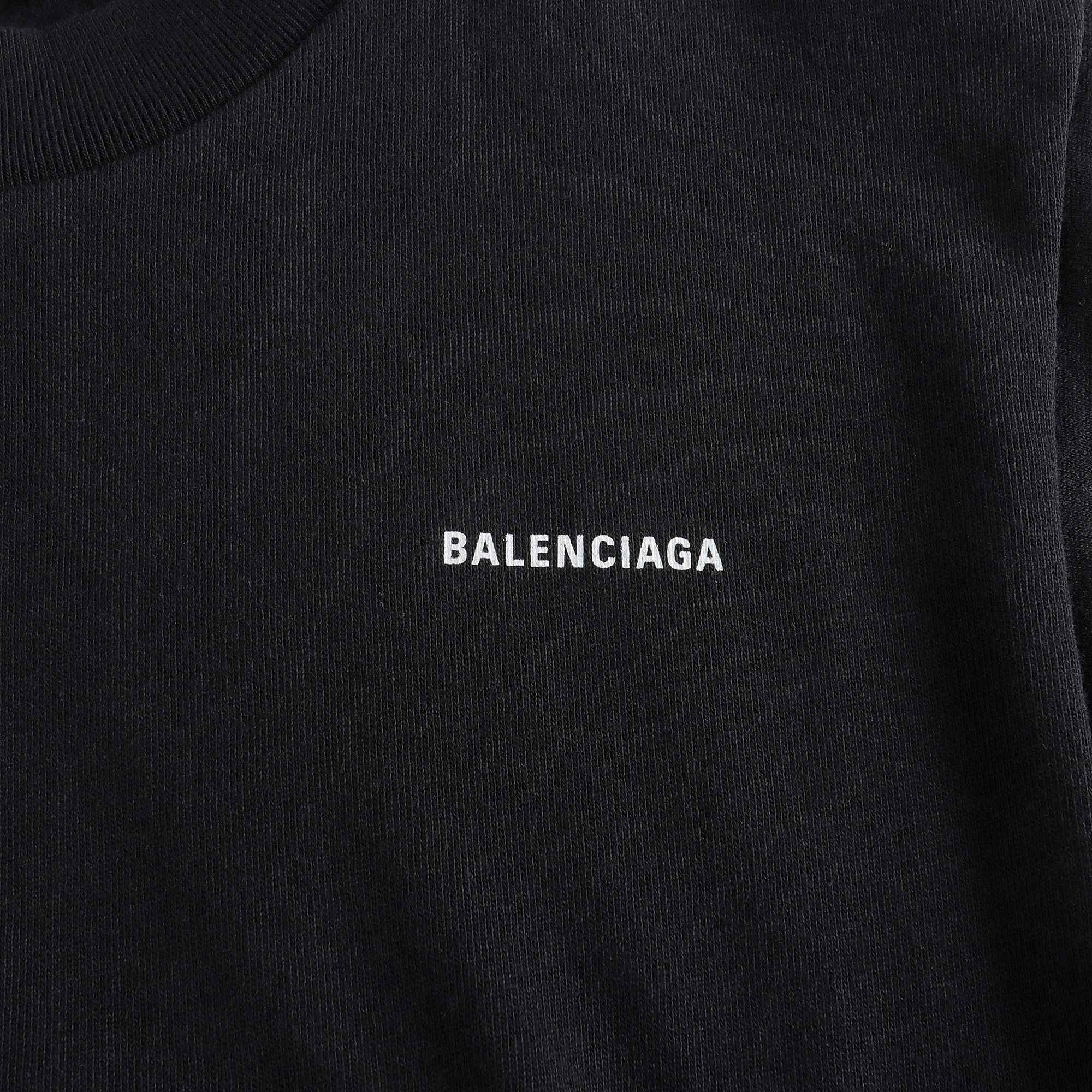 Boys & Girls Black Logo Cotton Sweatshirt