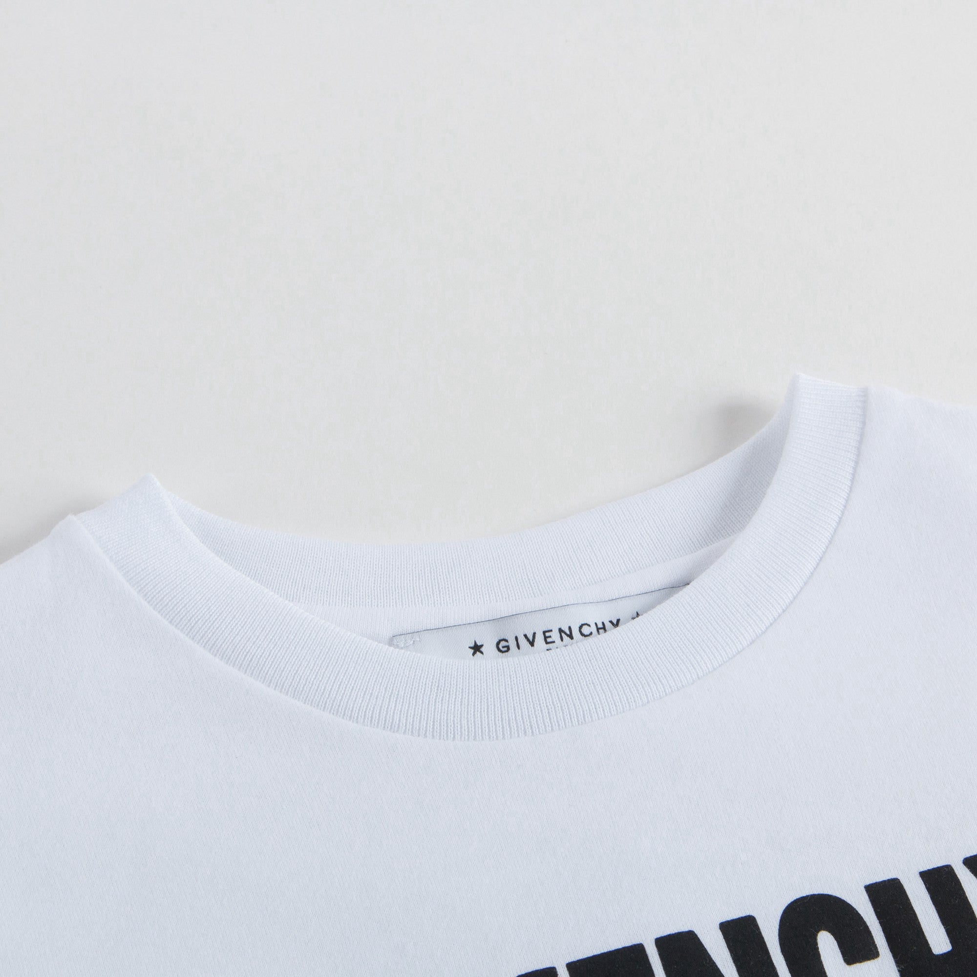 Boys White Logo Long Sleeves T-shirt