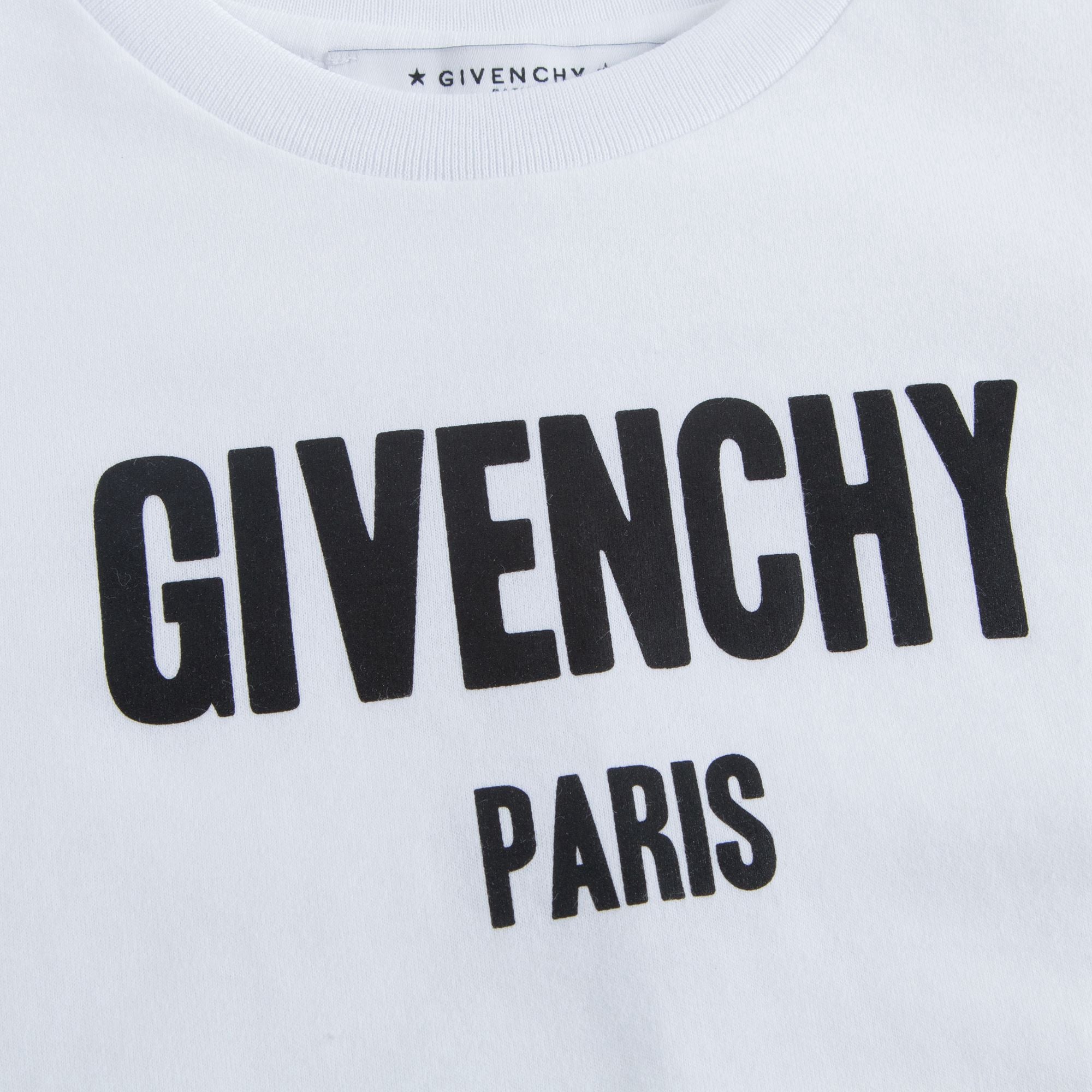 Boys White Logo Long Sleeves T-shirt