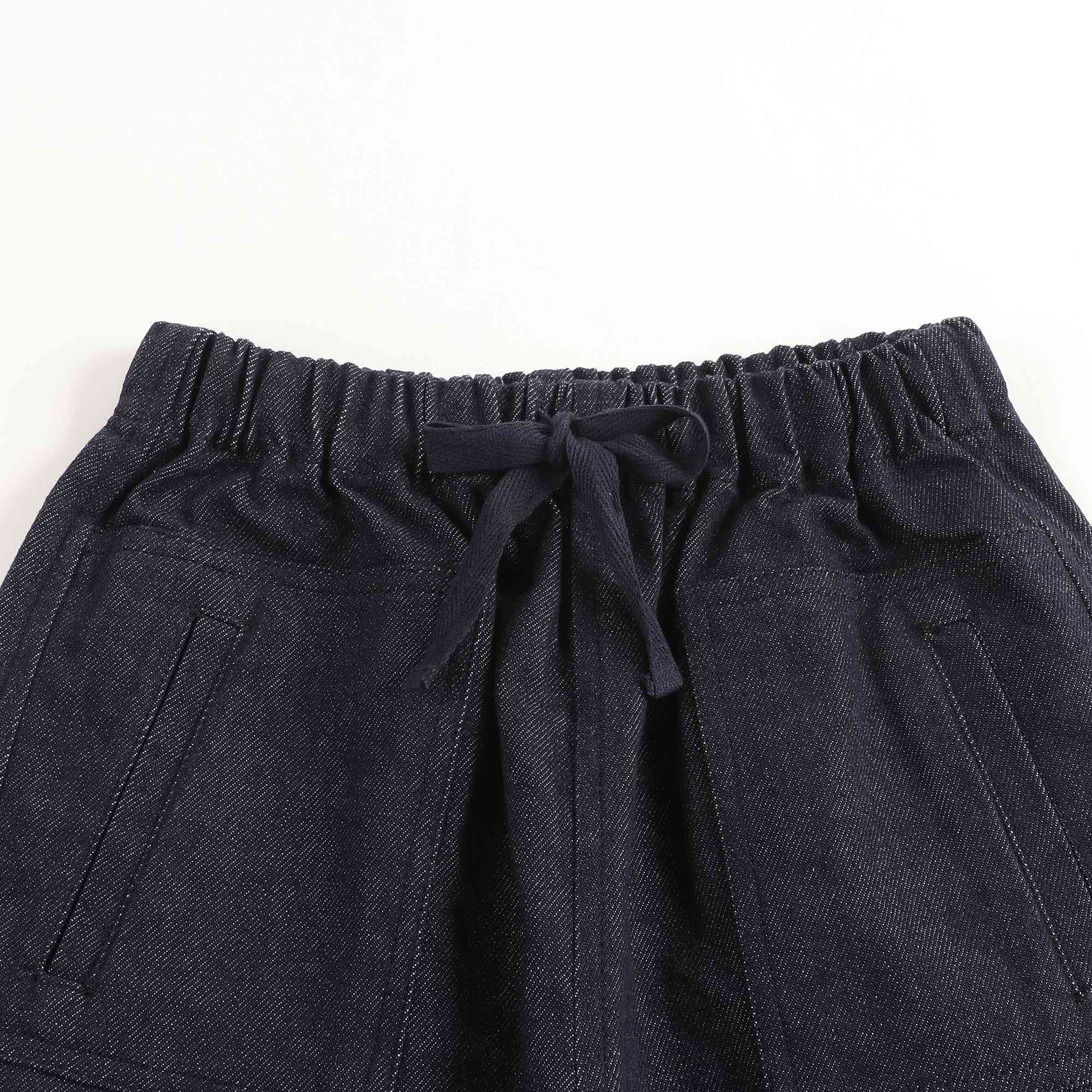 Boys & Girls Dark Blue Cotton Trousers