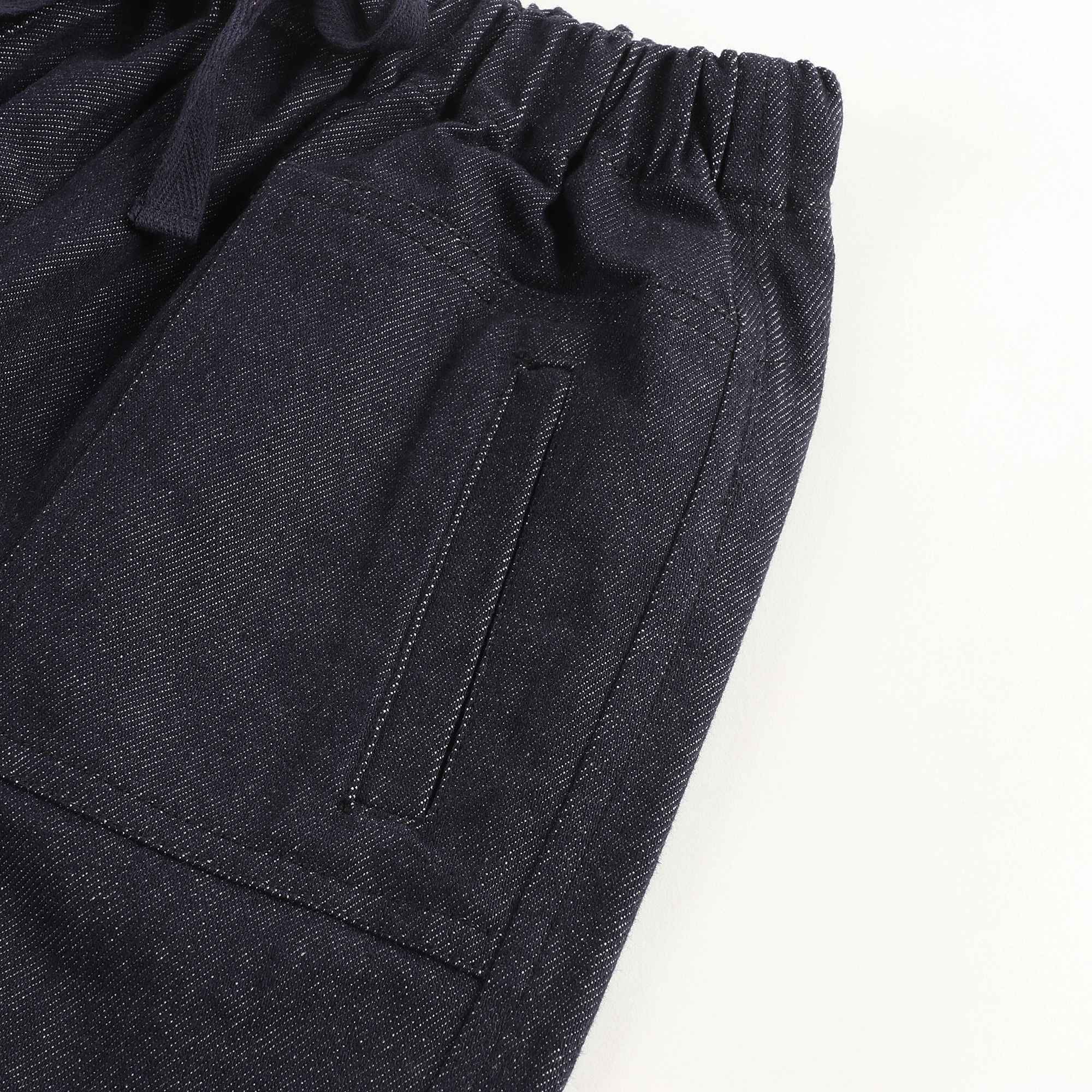 Boys & Girls Dark Blue Cotton Trousers