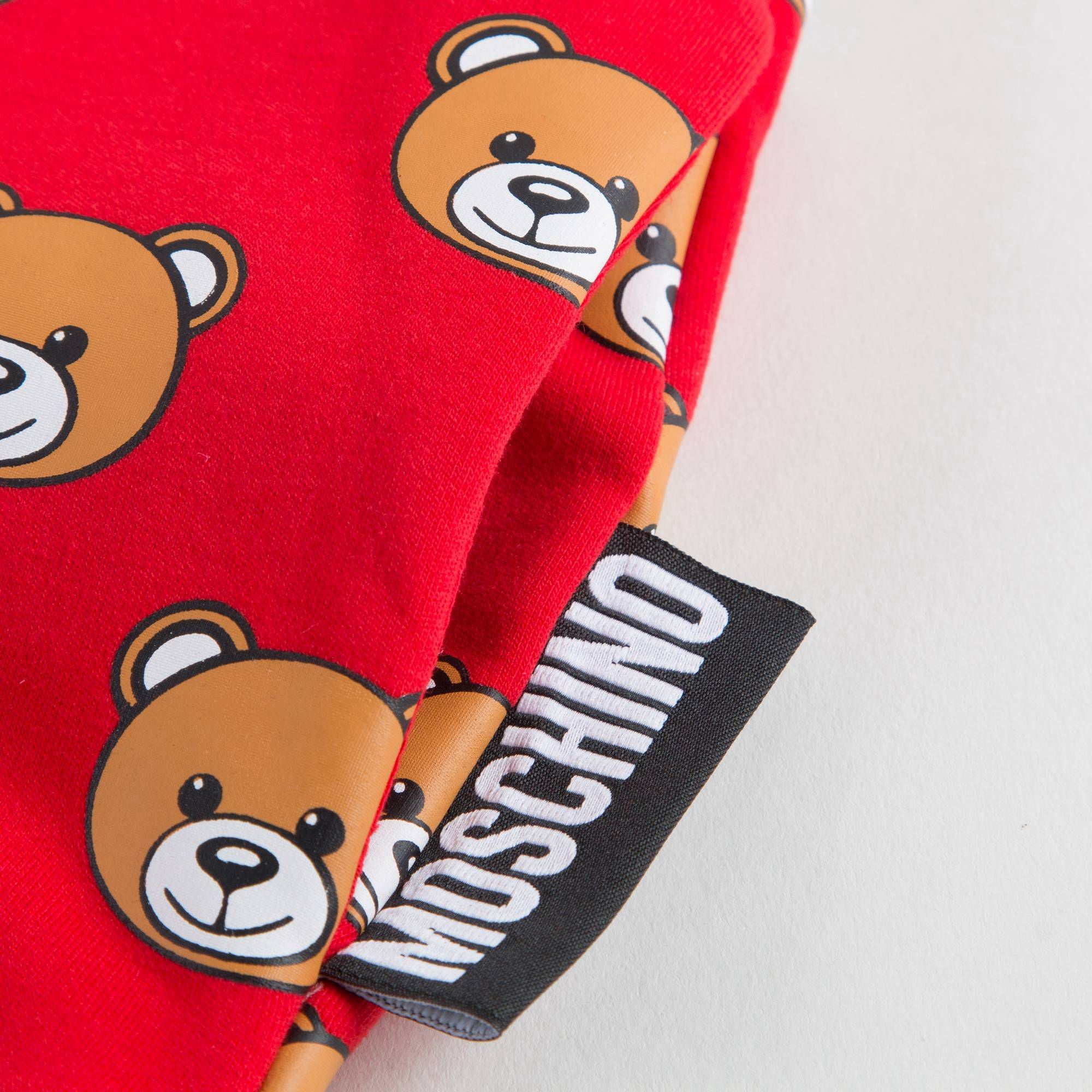 Baby Red Teddy Zip-up Top