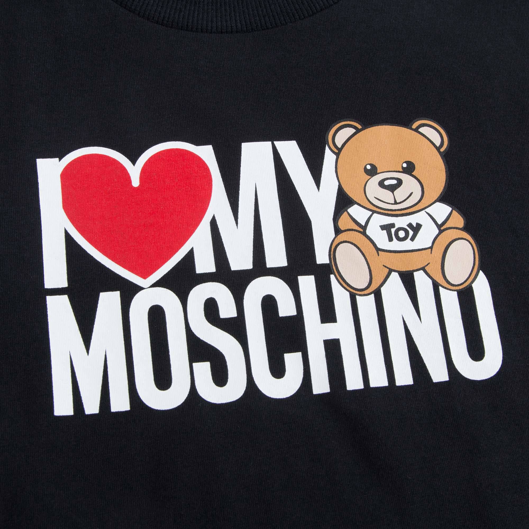 Boys & Girls Black Heart Maxi T-shirt