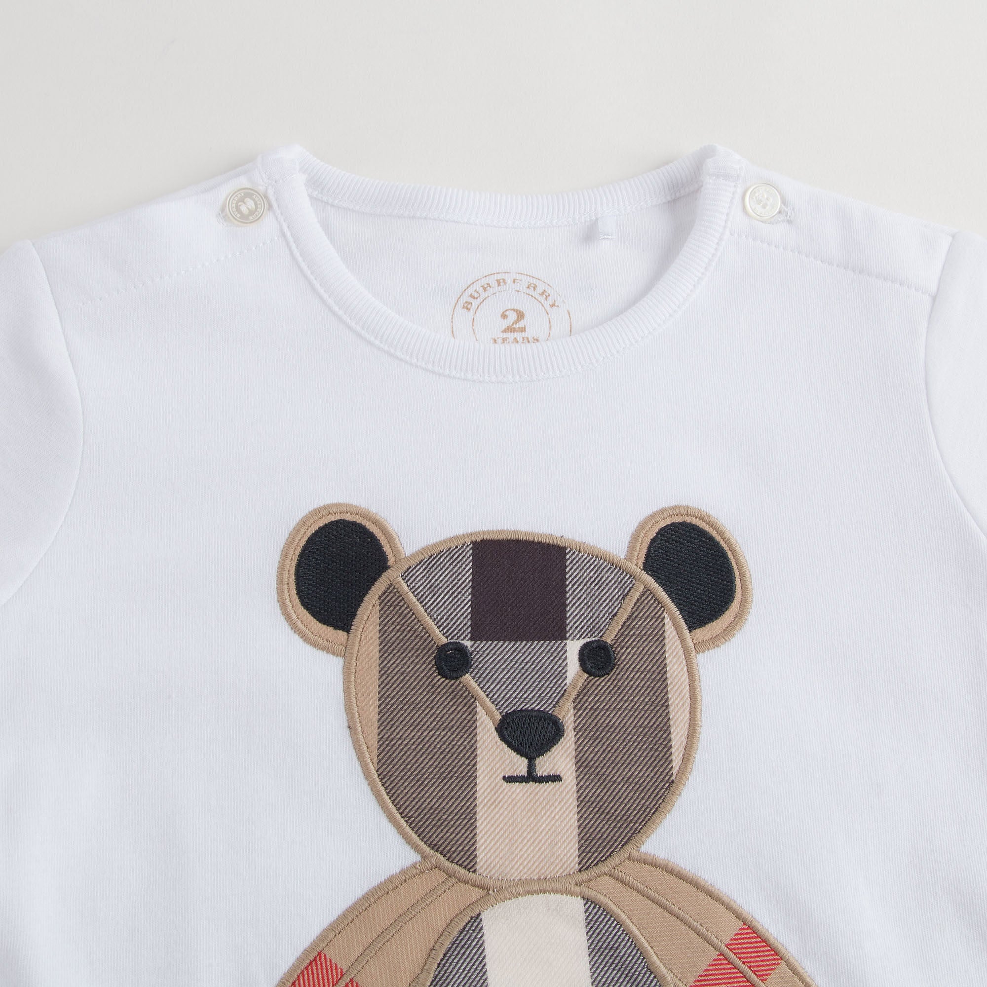Girls White T-shirt With Bear Pattern - CÉMAROSE | Children's Fashion Store - 3