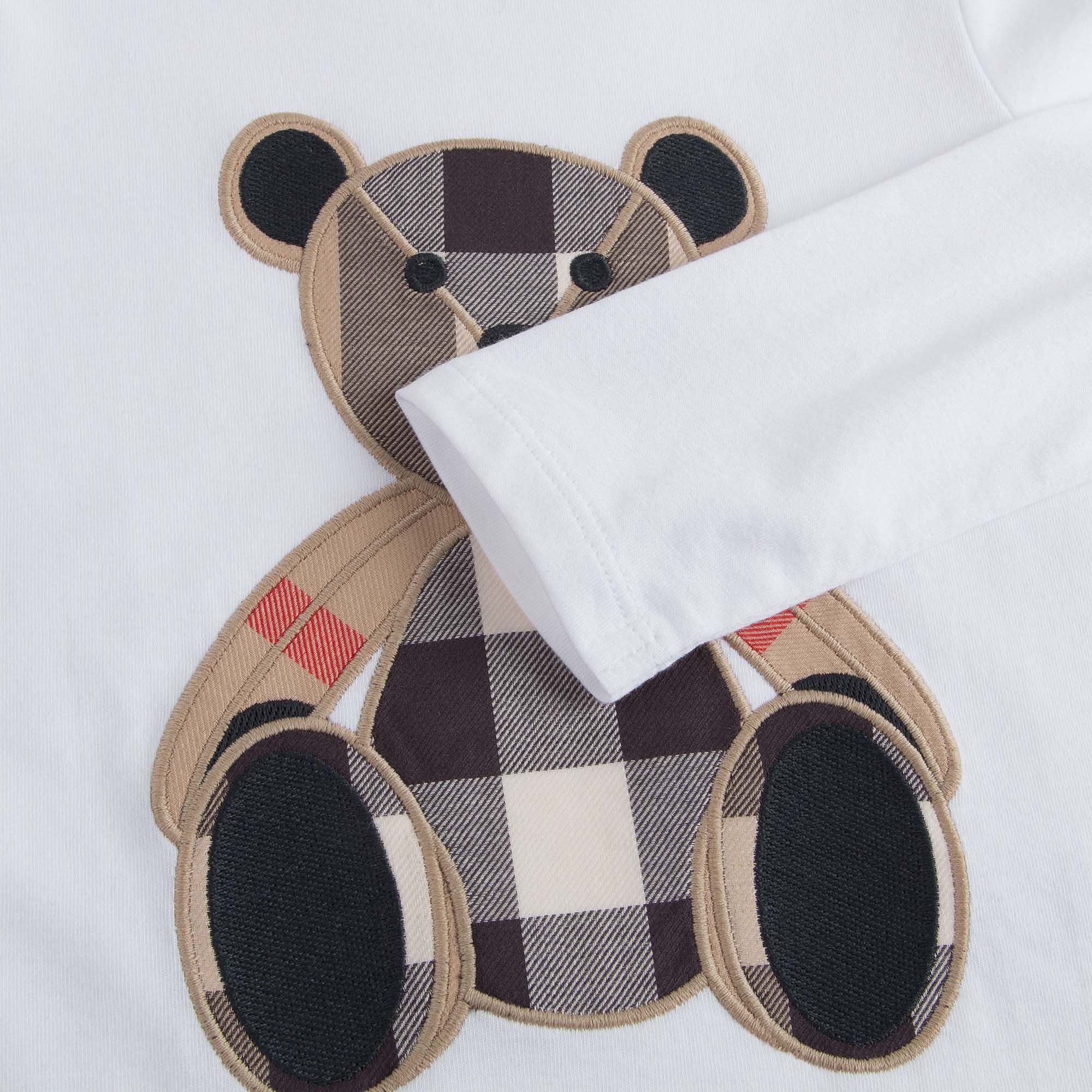 Girls White T-shirt With Bear Pattern - CÉMAROSE | Children's Fashion Store - 5