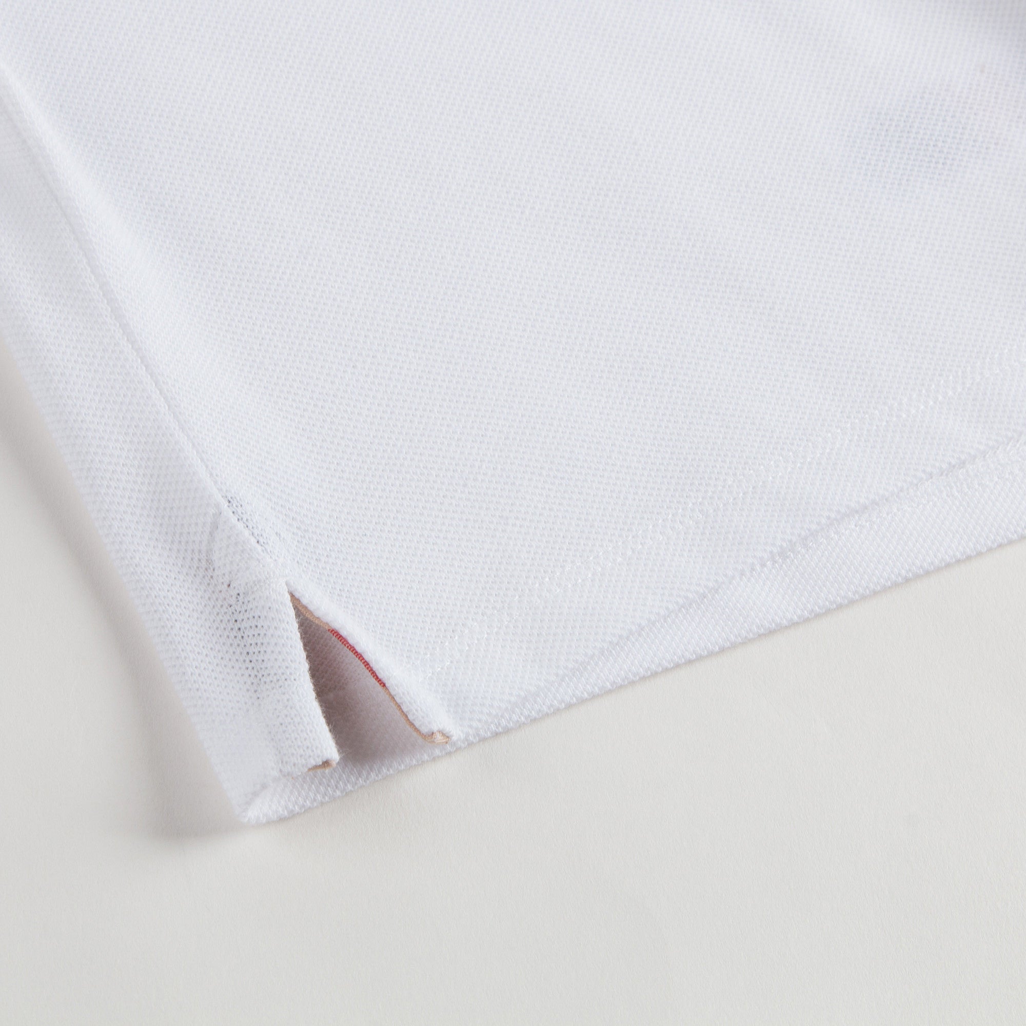 Baby Boys White Polo Shirt With Check Collar