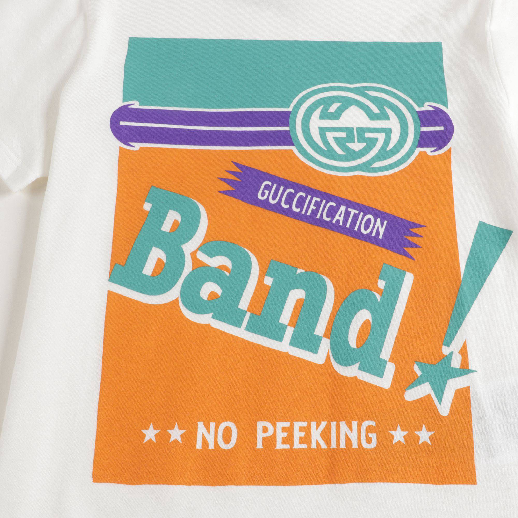 Boys & Girls White Cotton T-Shirt