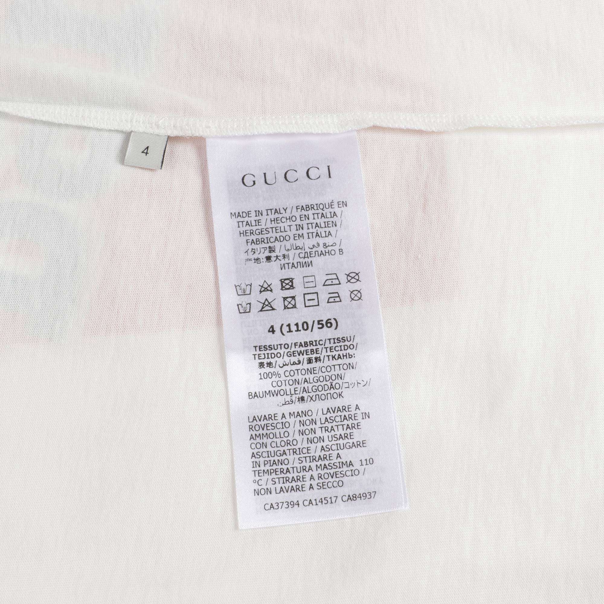 Boys & Girls White Cotton T-Shirt